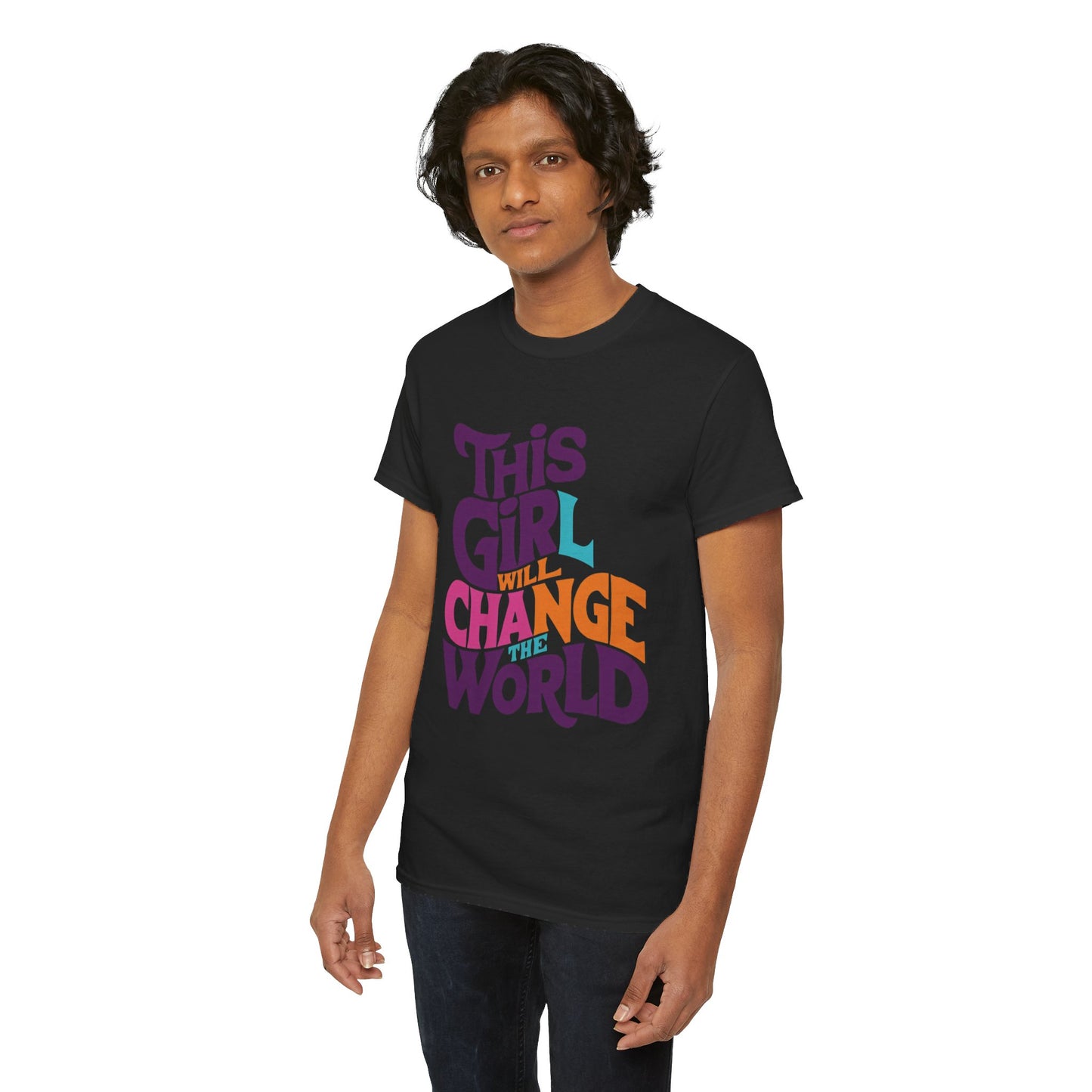 This Girl Printed  T Shirt with Hearts