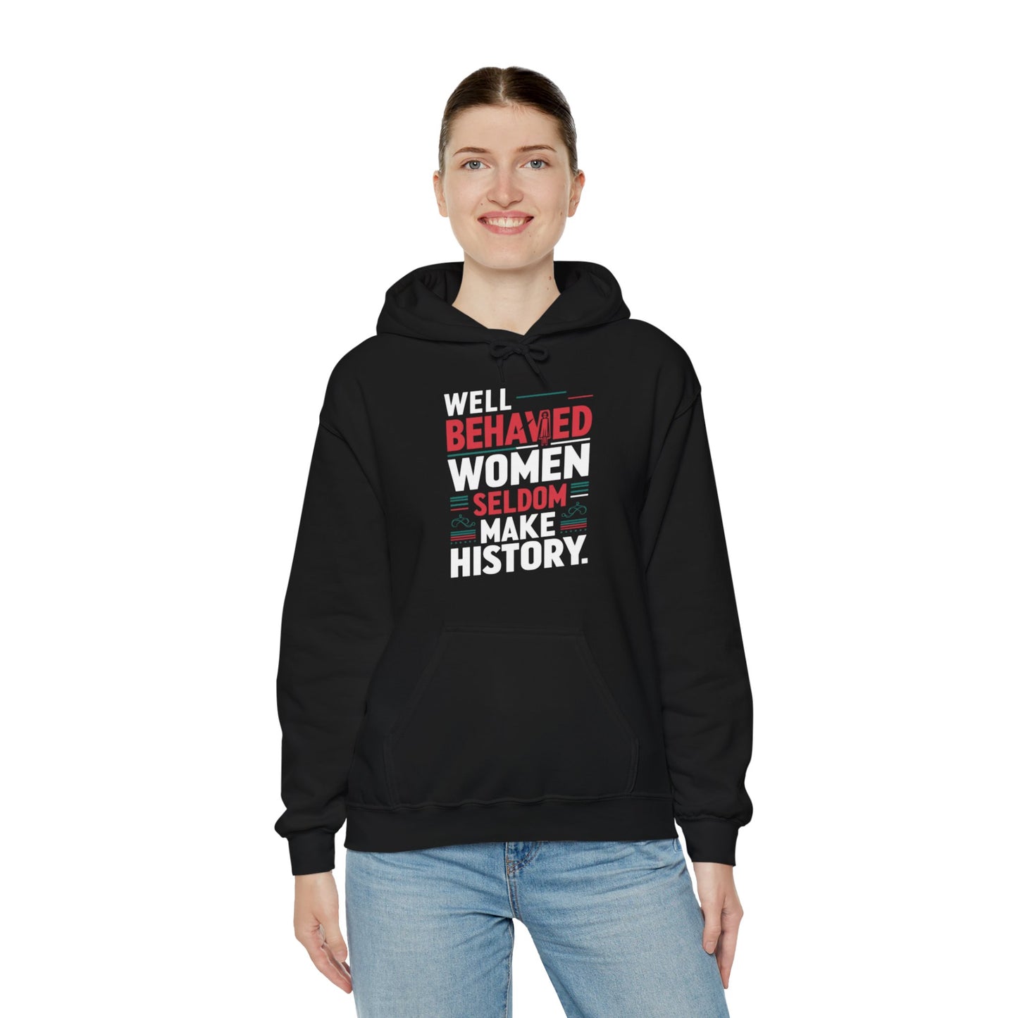 Well Behaved Printed Unisex Heavy Blend™ Hooded Sweatshirt