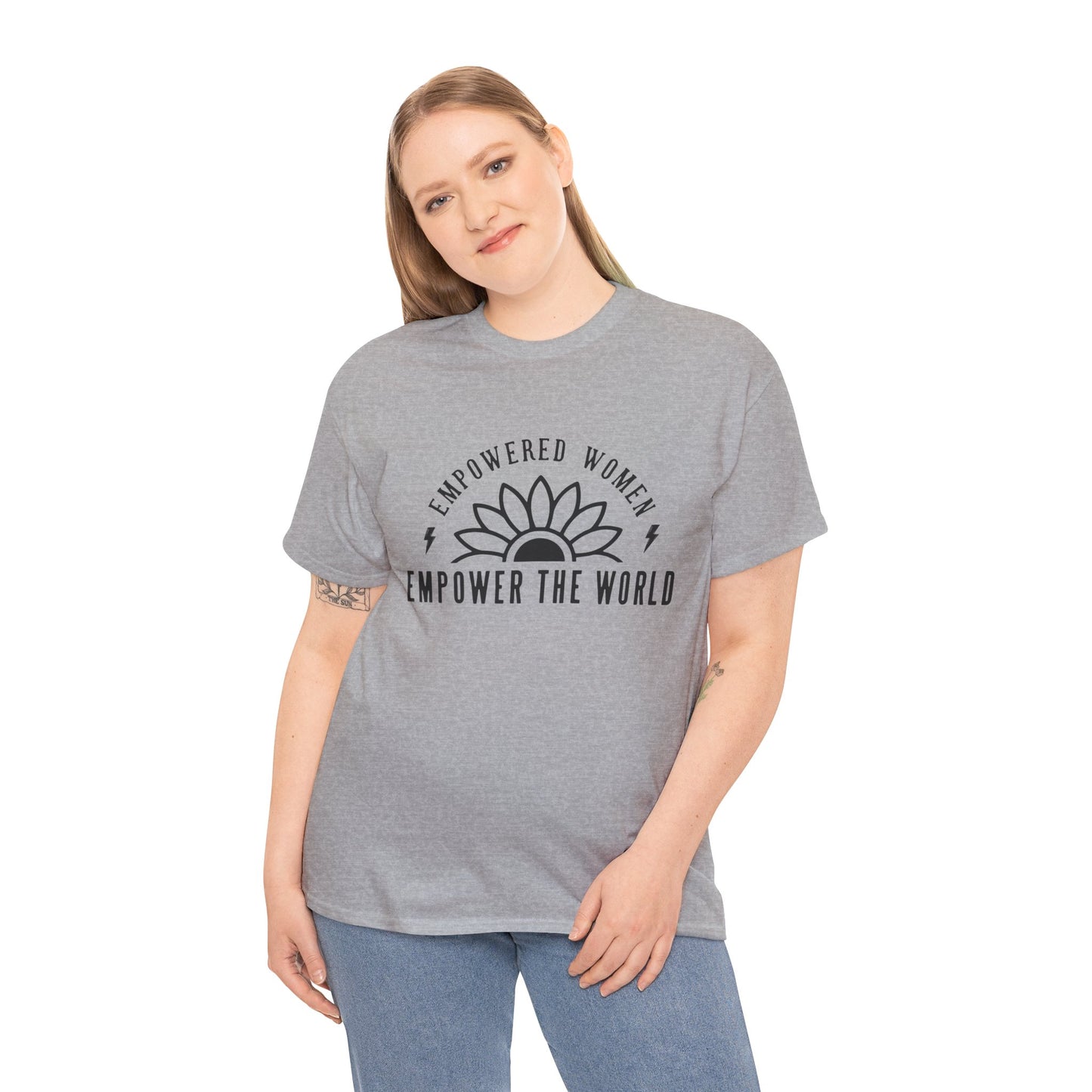 Empowered Women Printed T Shirt with Hearts