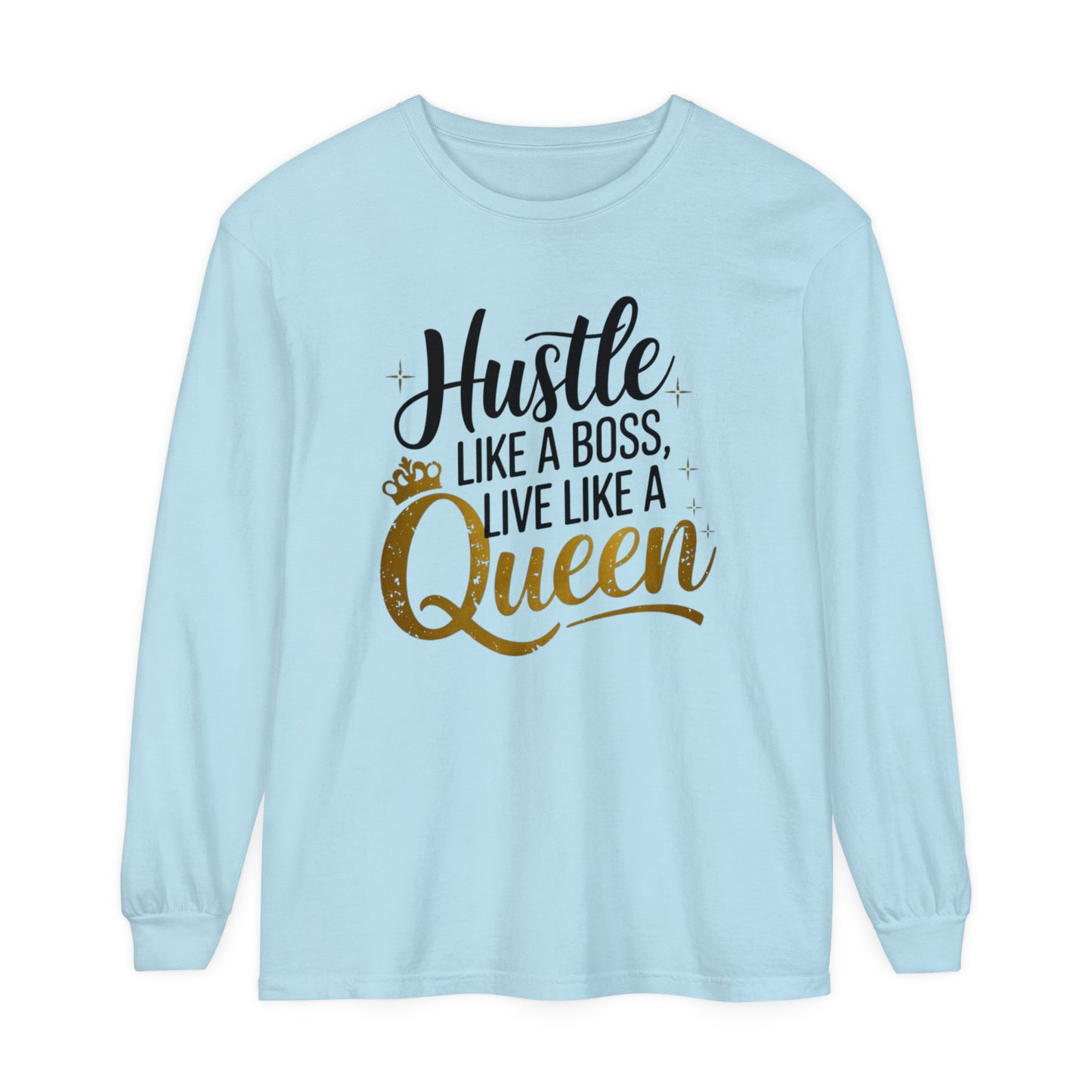 Hustle Women Garment-dyed Long Sleeve T-Shirt