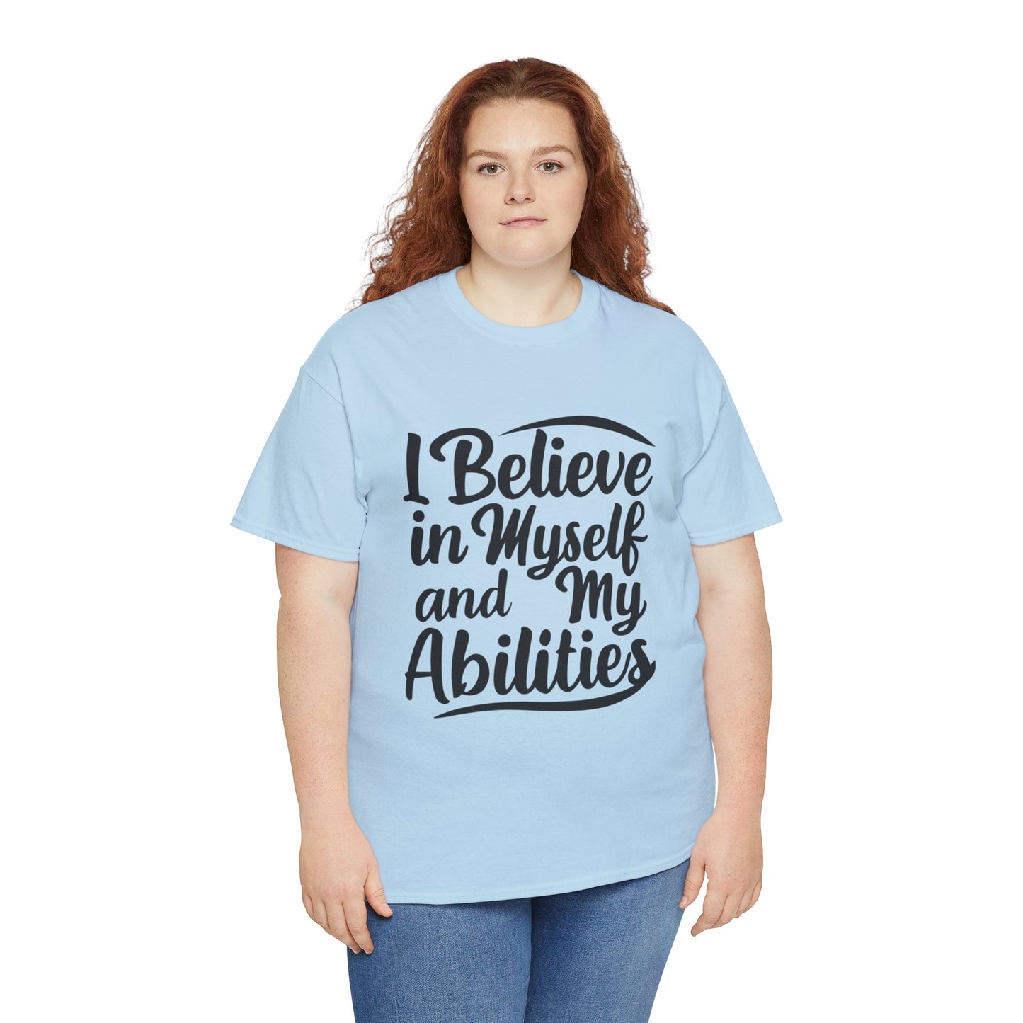 I Believe Printed T Shirt with Hearts