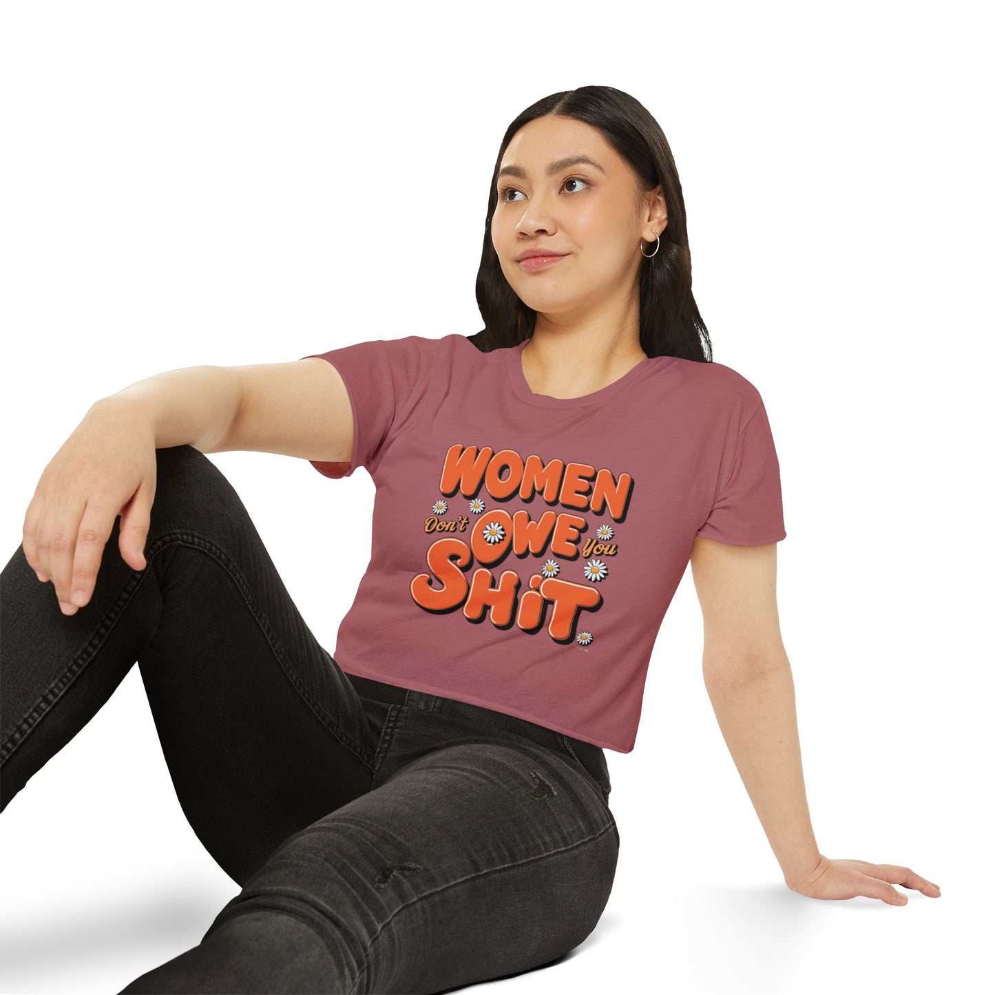 Women Don't Women's Festival Crop Top