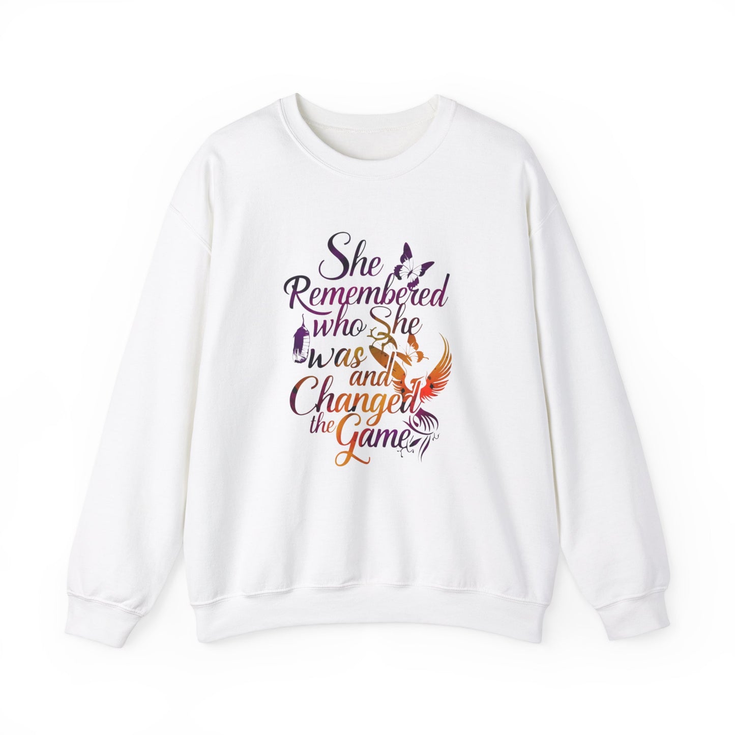 She Remembered Who She Was And Changed The Game Unisex Heavy Blend™ Crewneck Sweatshirt