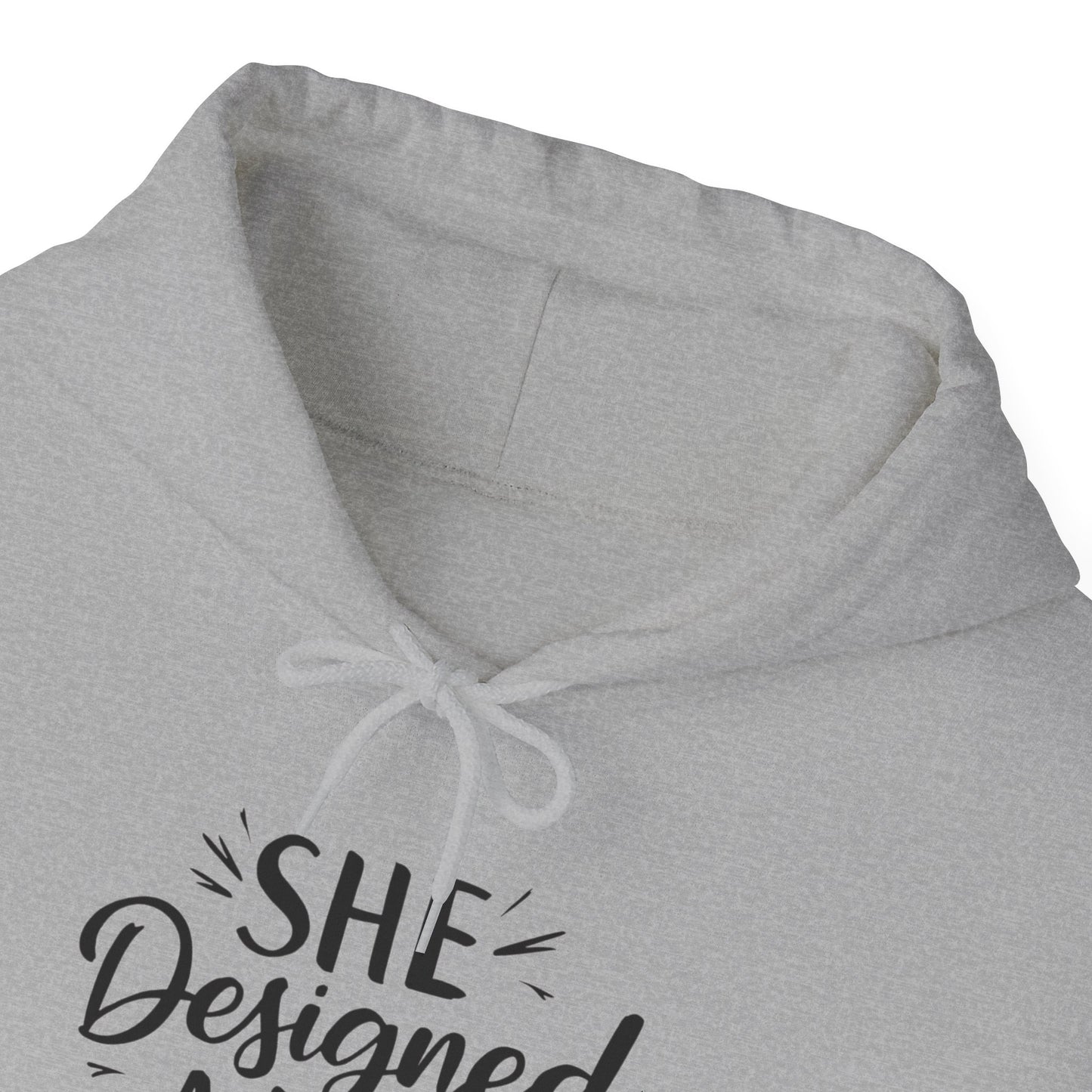She Designed Printed Unisex Heavy Blend™ Hooded Sweatshirt