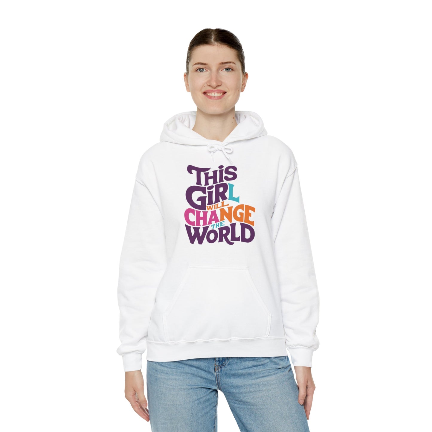 This Girl Will Change The World Unisex Heavy Blend™ Hooded Sweatshirt