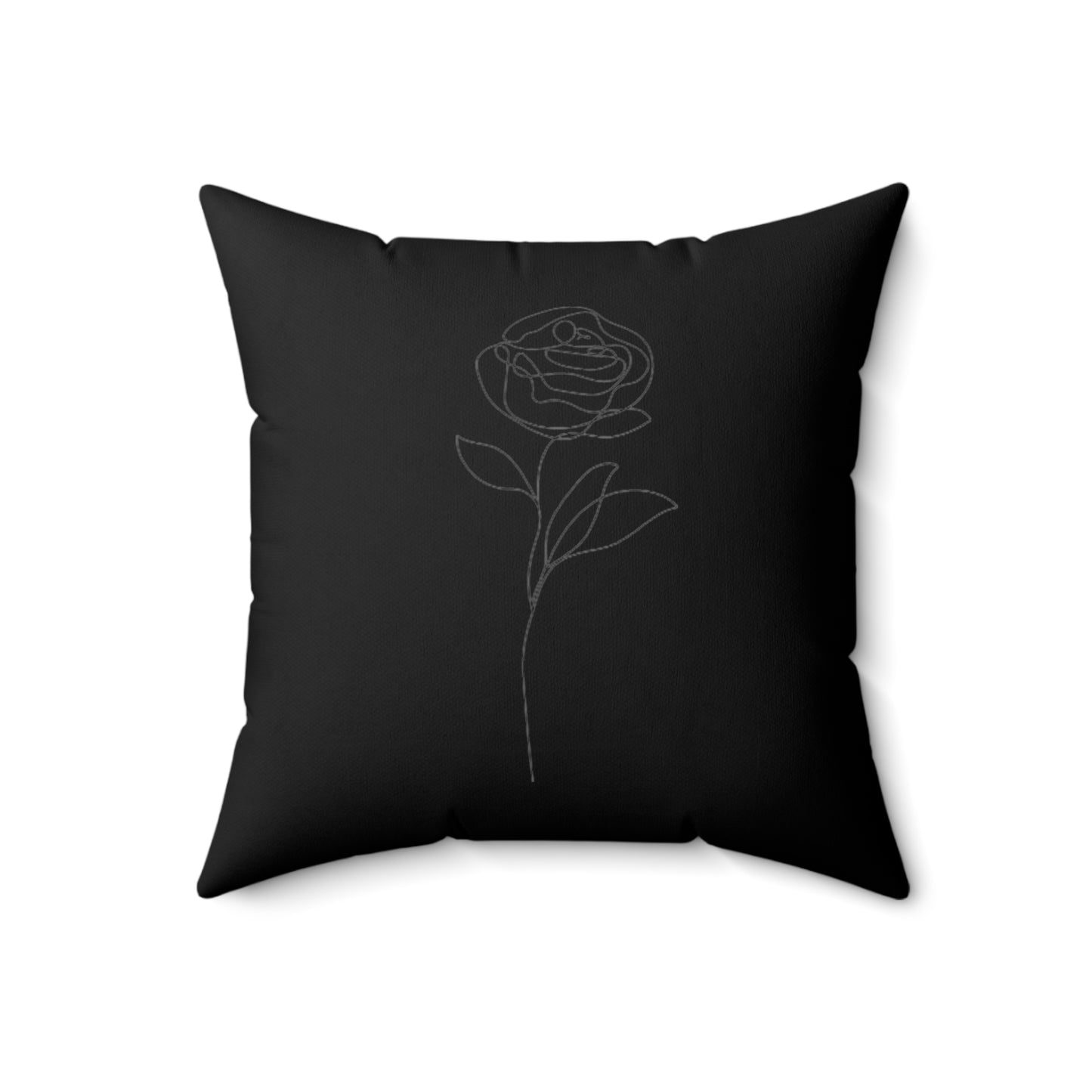 Flower  Spun Polyester Square Pillow