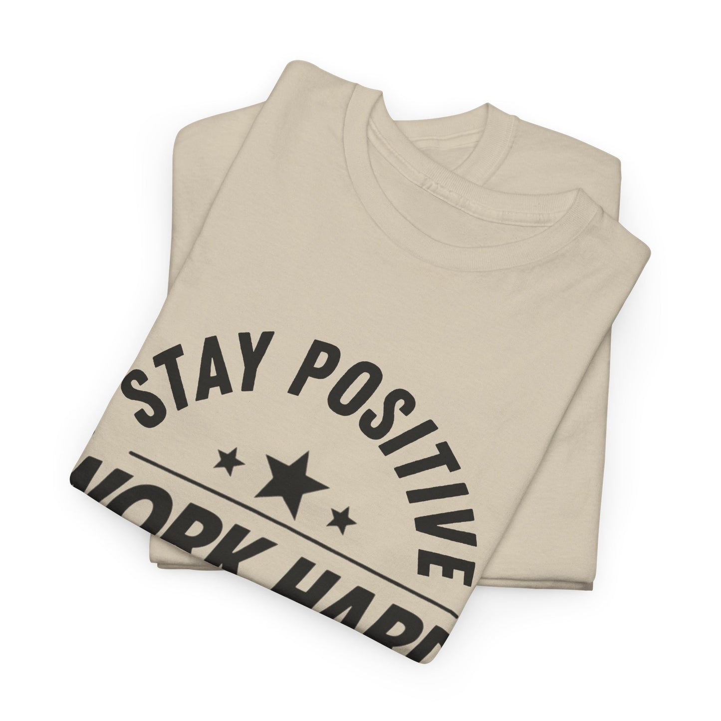 Stay Positive Printed T Shirt with Hearts