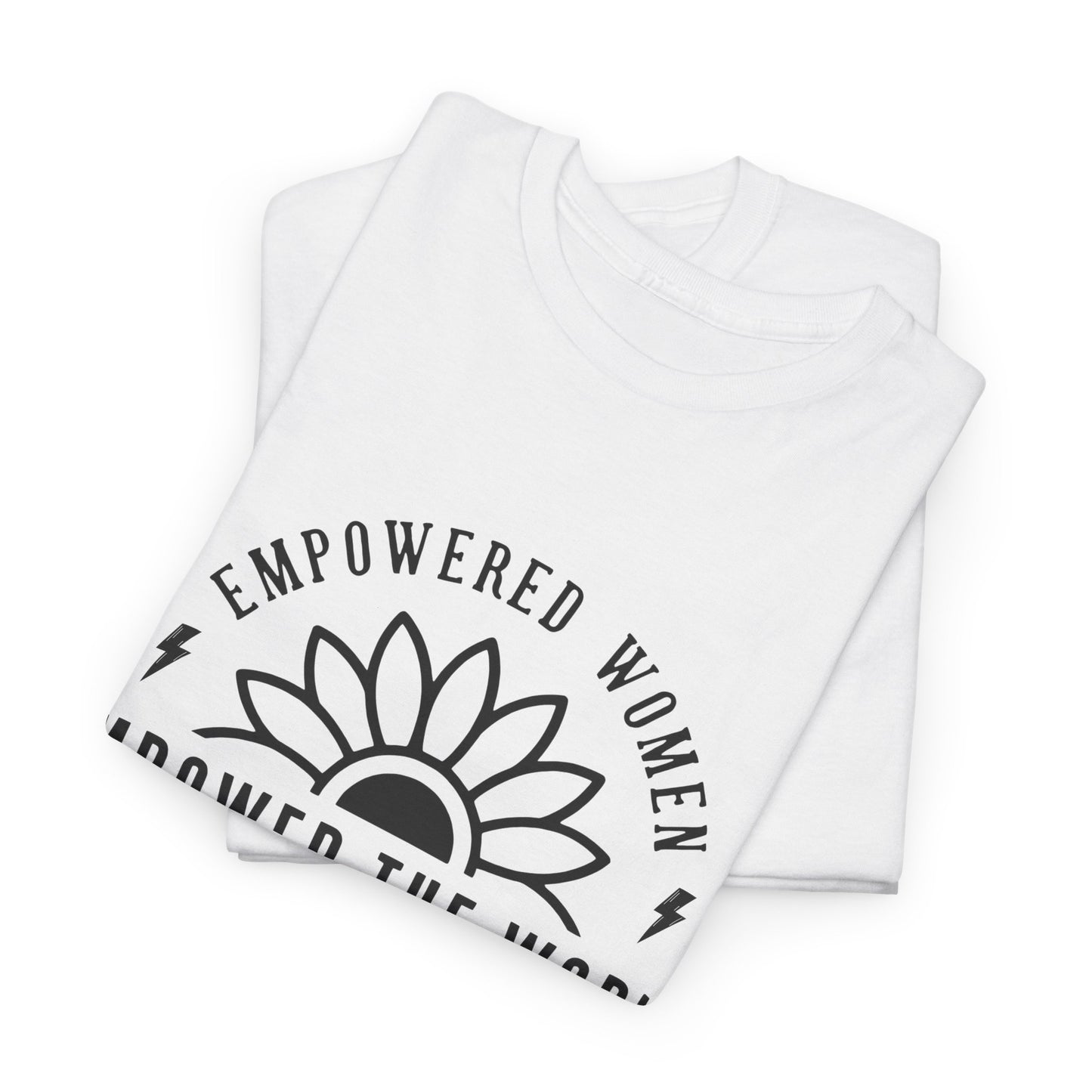 Empowered Women Printed T Shirt with Hearts