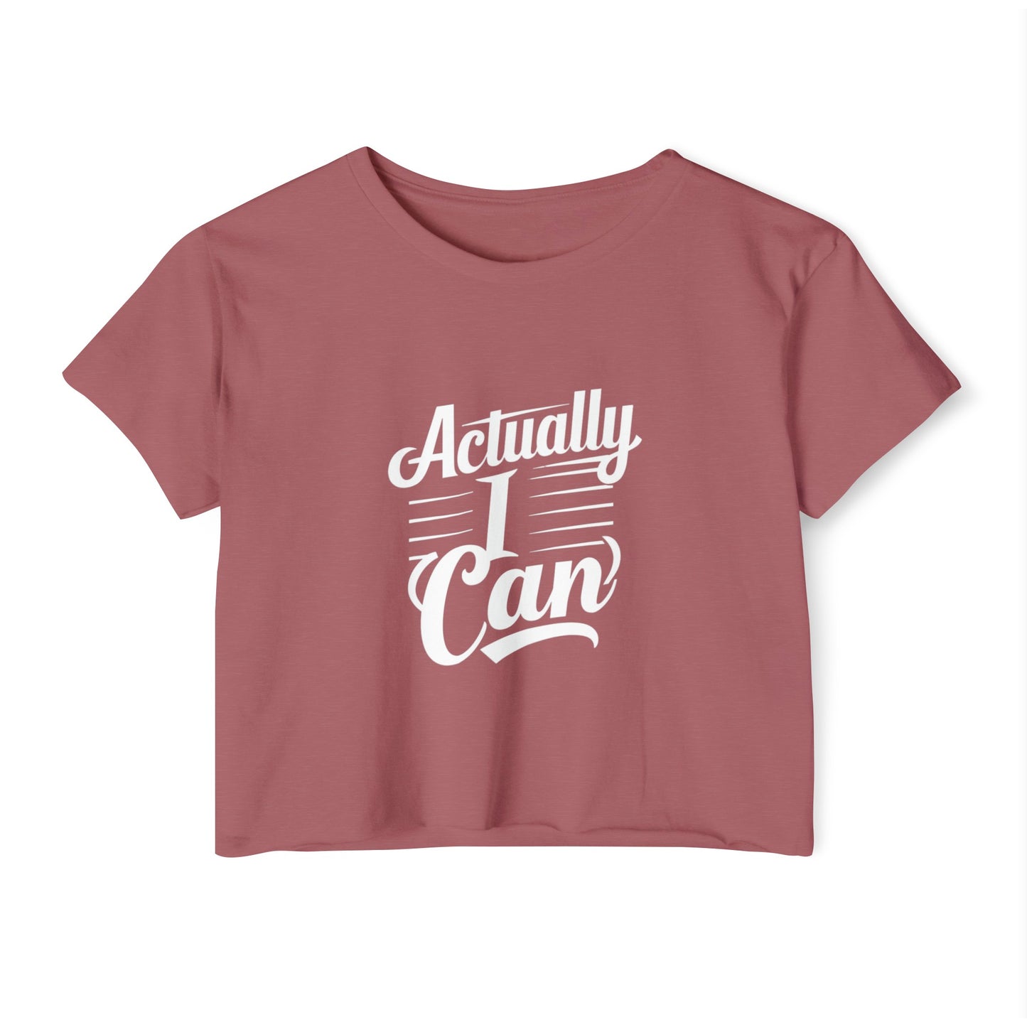 Actually I Can Women's Festival Crop Top