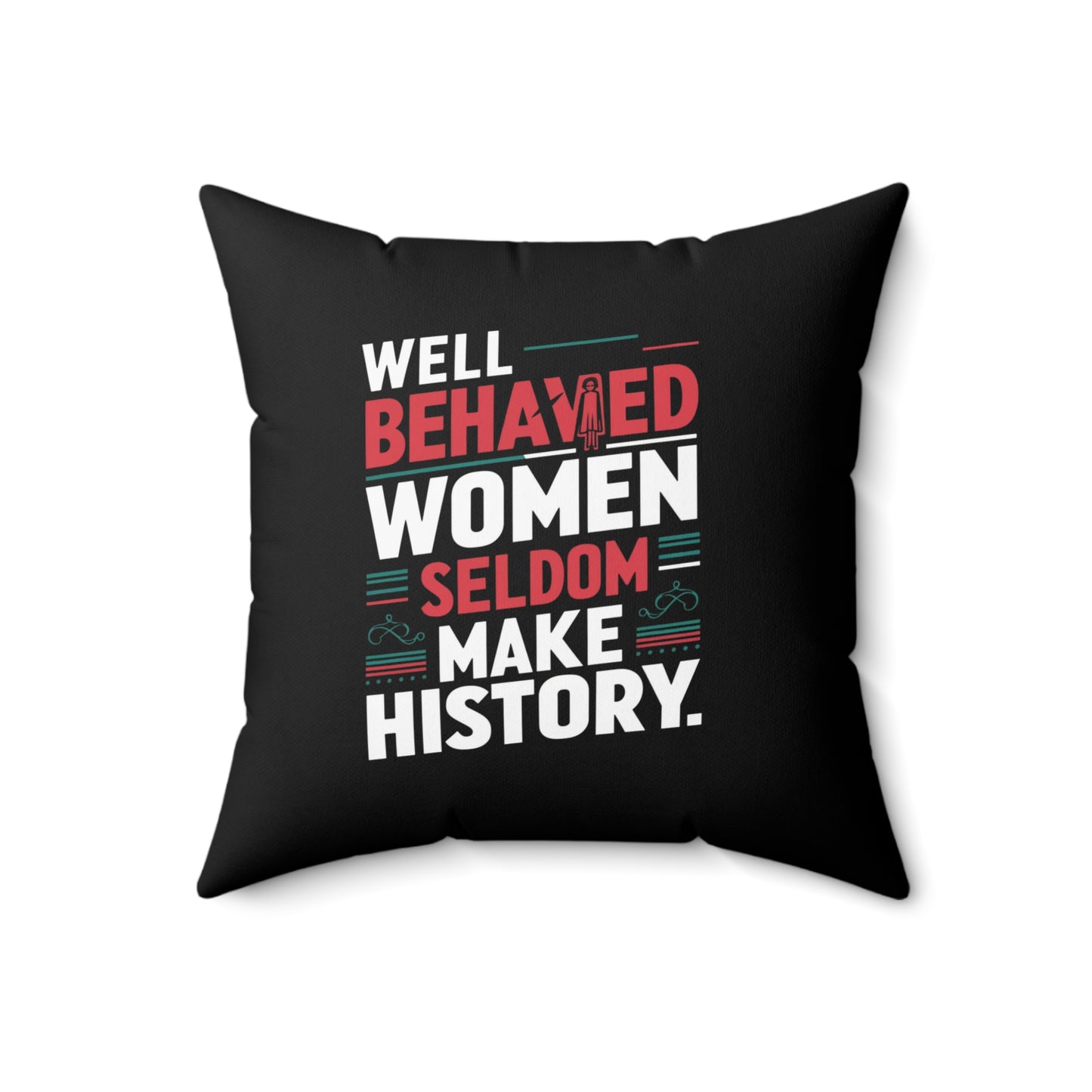 Well Behaved Spun Polyester Square Pillow