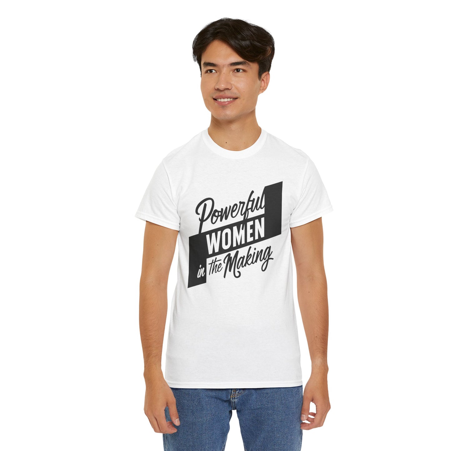 Powerful Women Printed T Shirt with Hearts