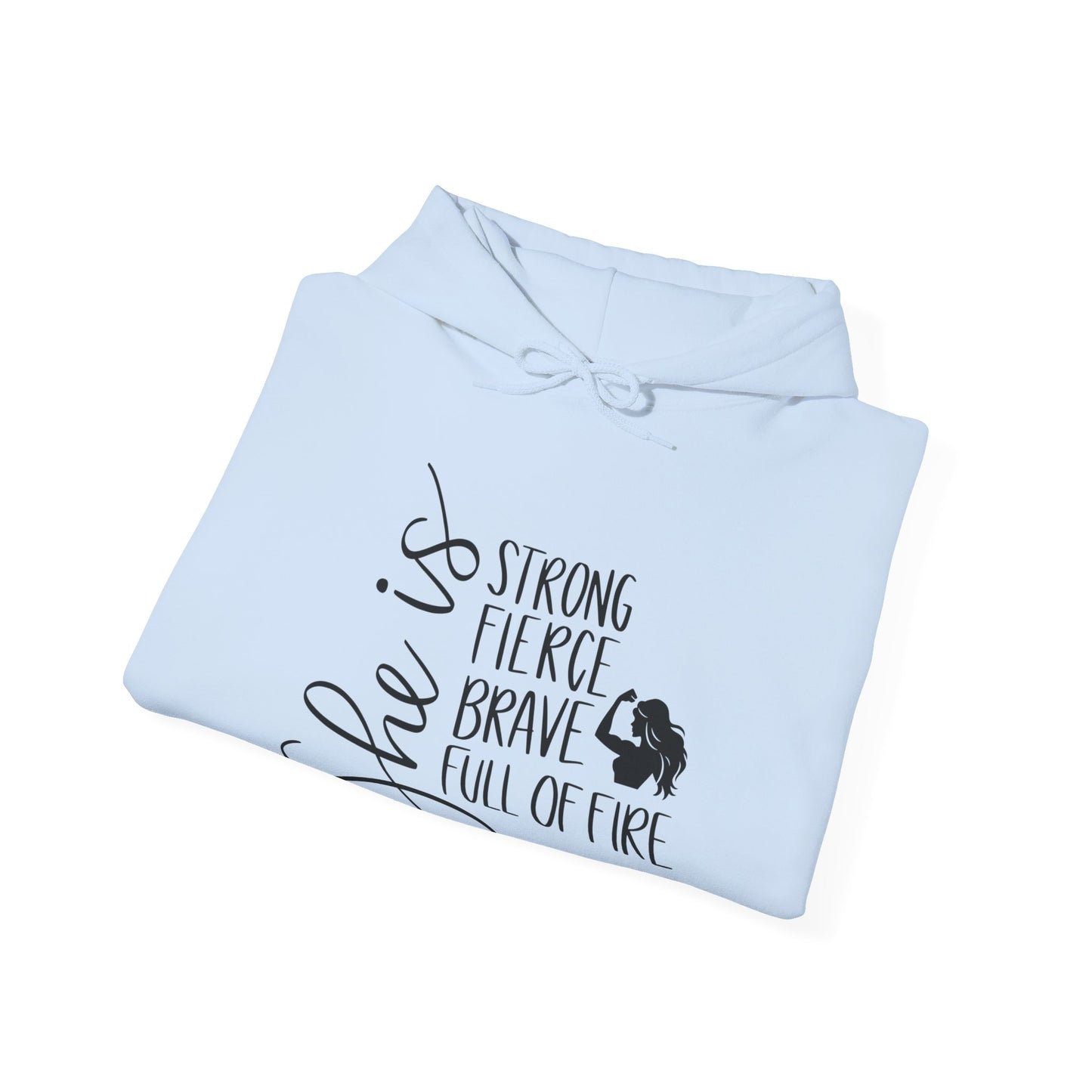 She Is Strong Fierce Brave Unisex Heavy Blend™ Hooded Sweatshirt
