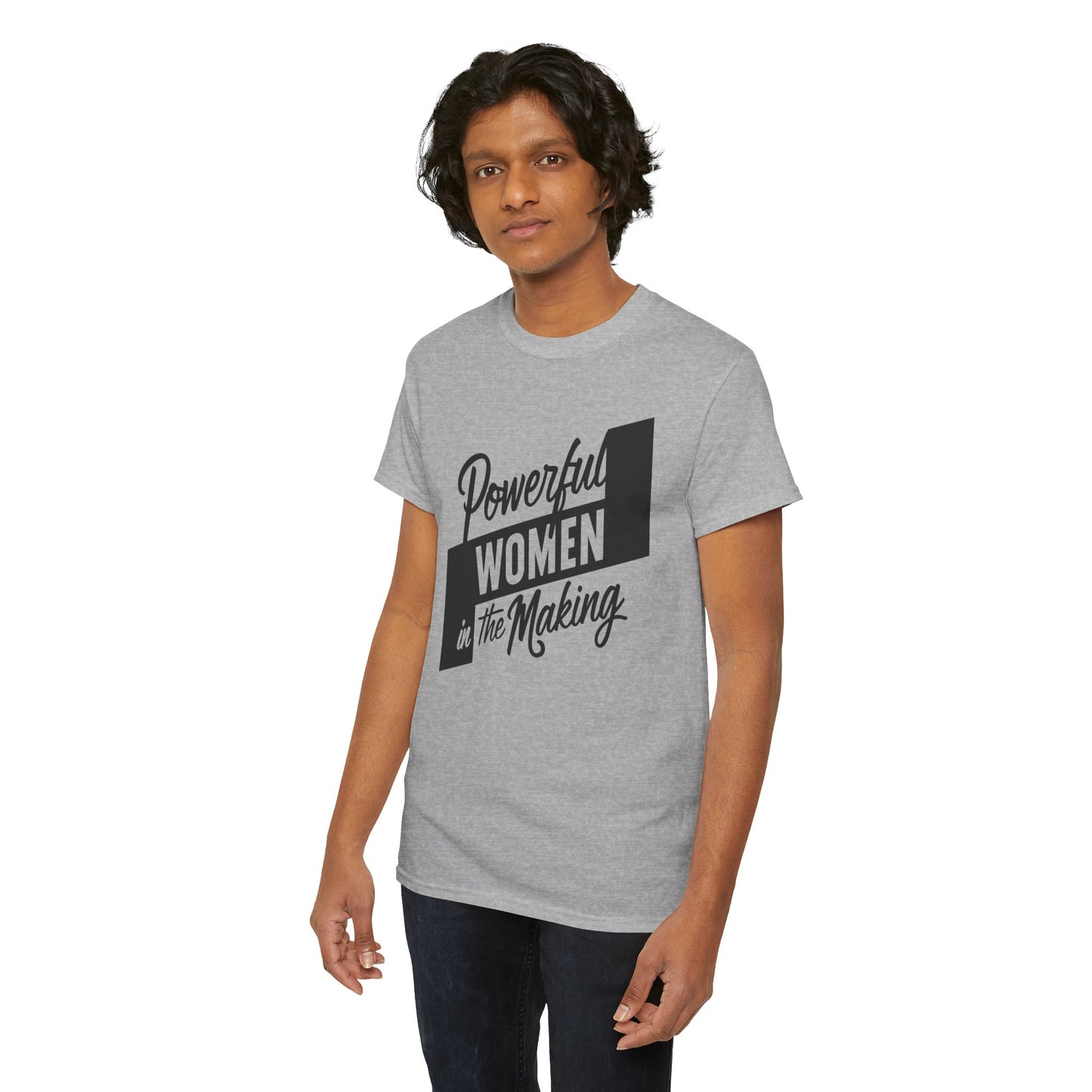 Powerful Women Printed T Shirt with Hearts