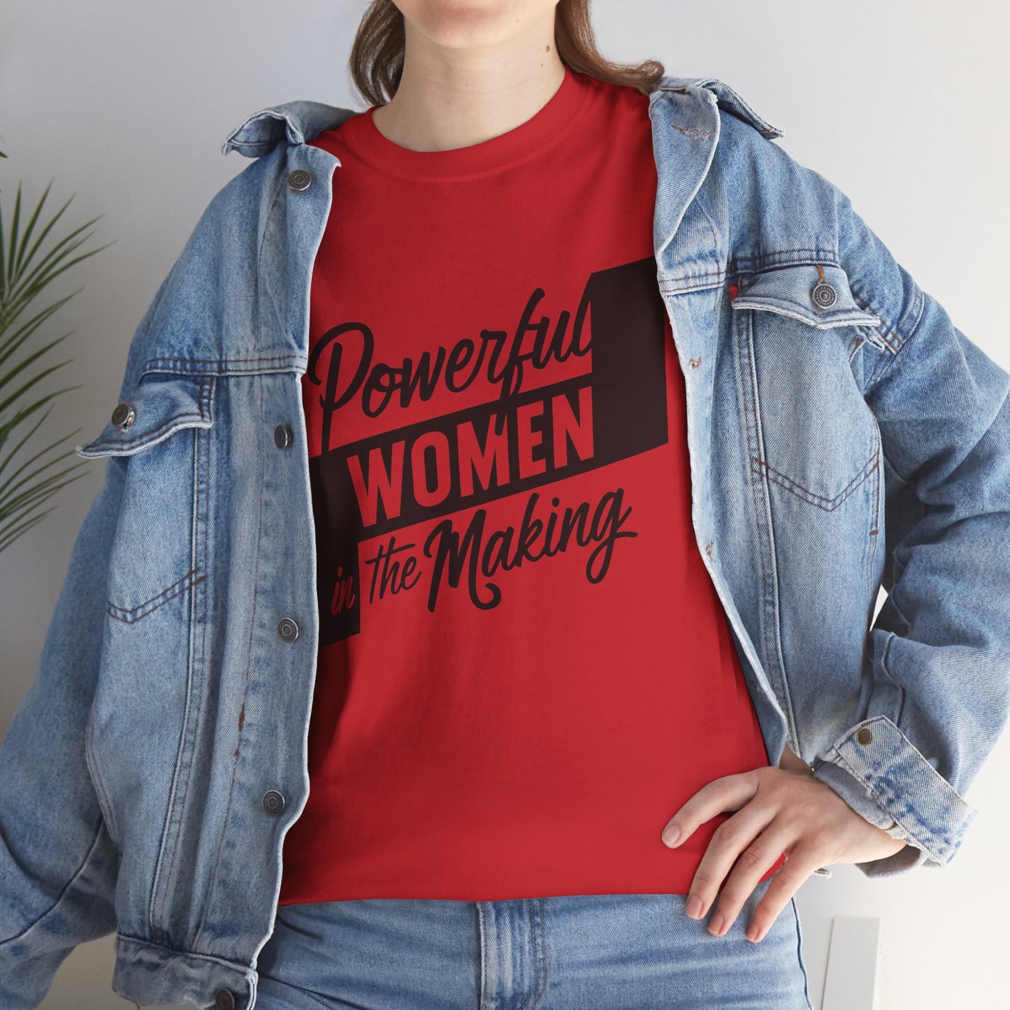 Powerful Women Printed T Shirt with Hearts