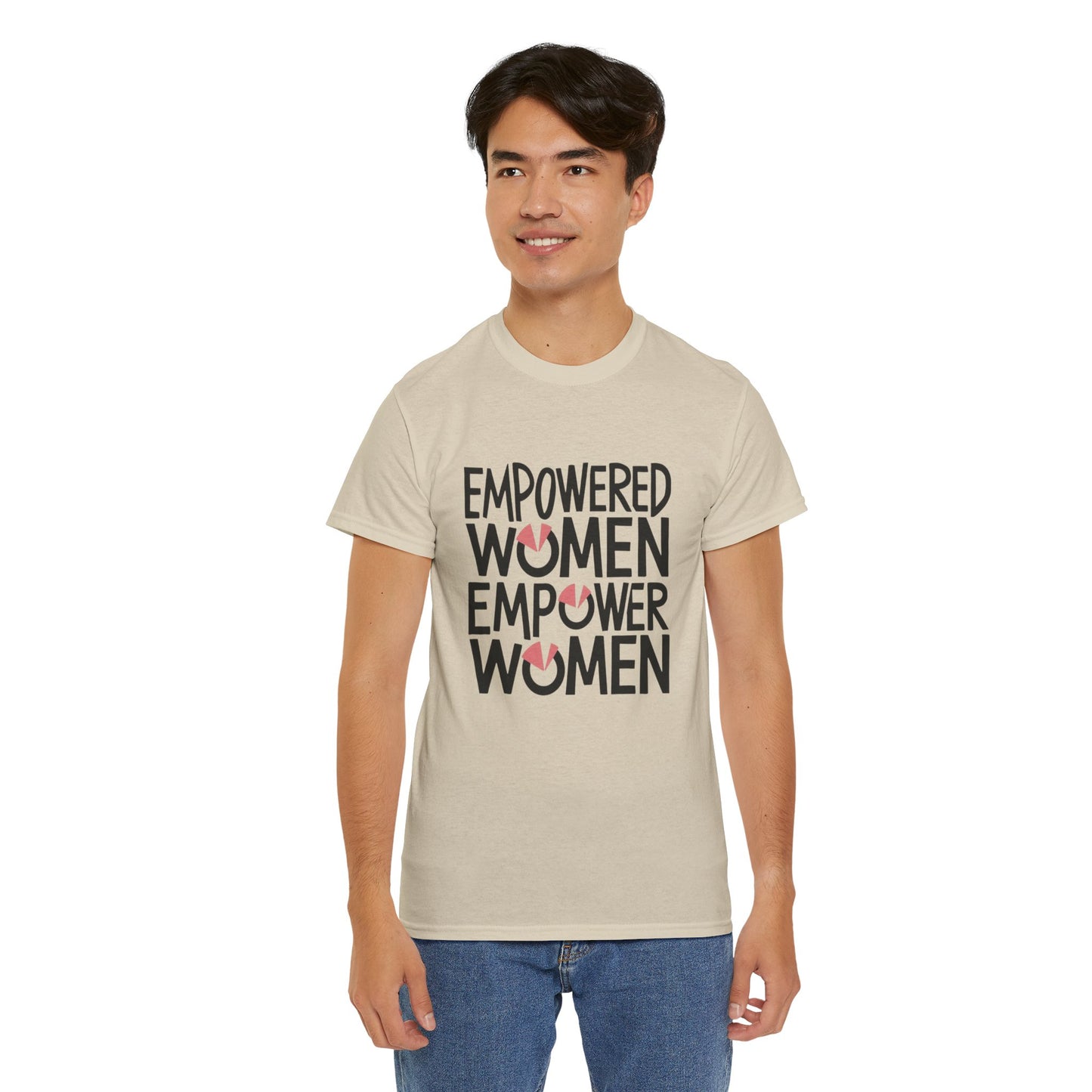 Empowered Printed T Shirt with Hearts