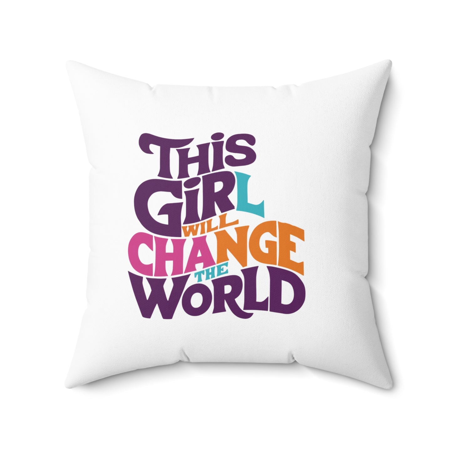 This Girl Spun Polyester Square Pillow