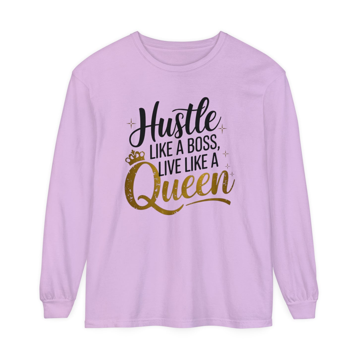 Hustle Women Garment-dyed Long Sleeve T-Shirt