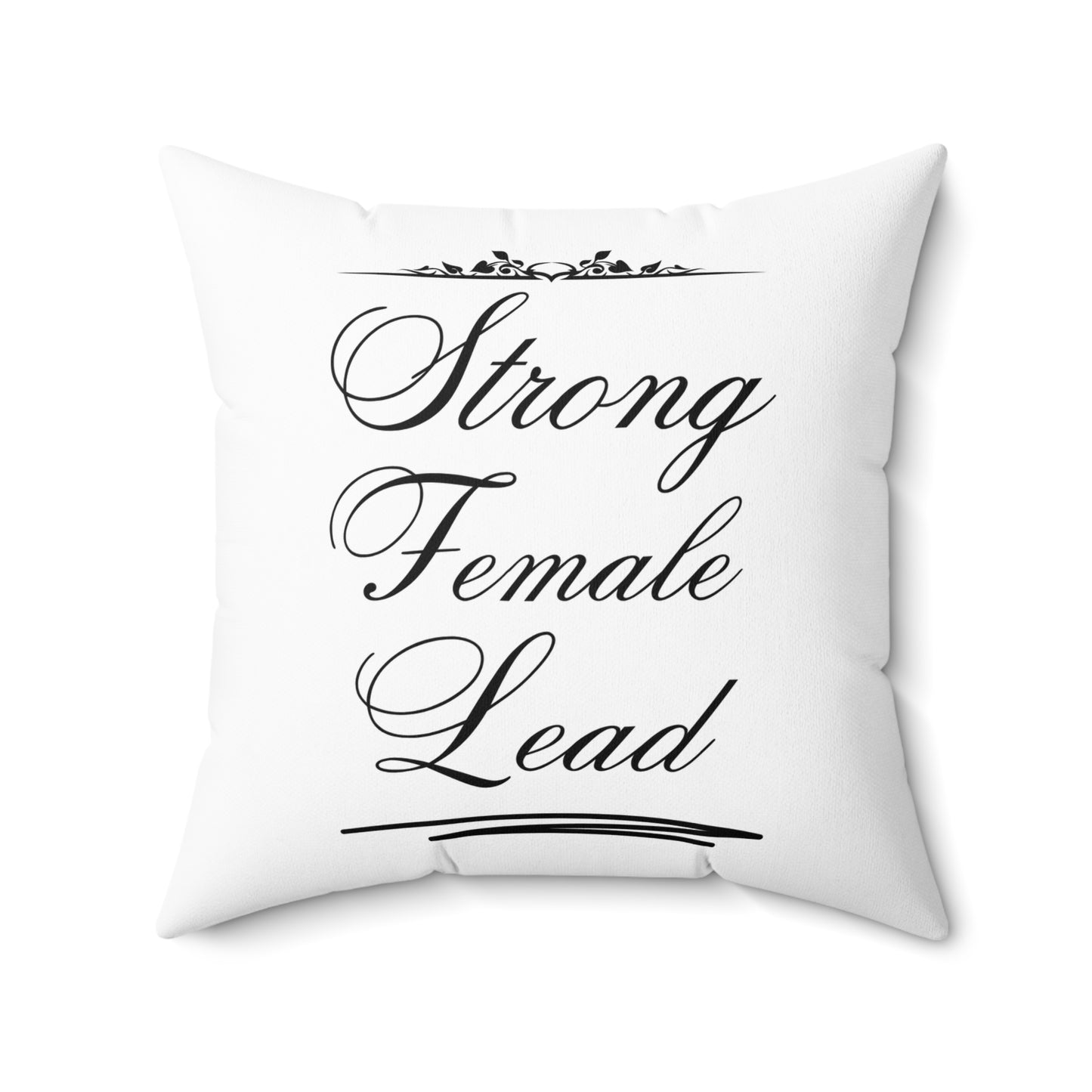 Strong Female Spun Polyester Square Pillow