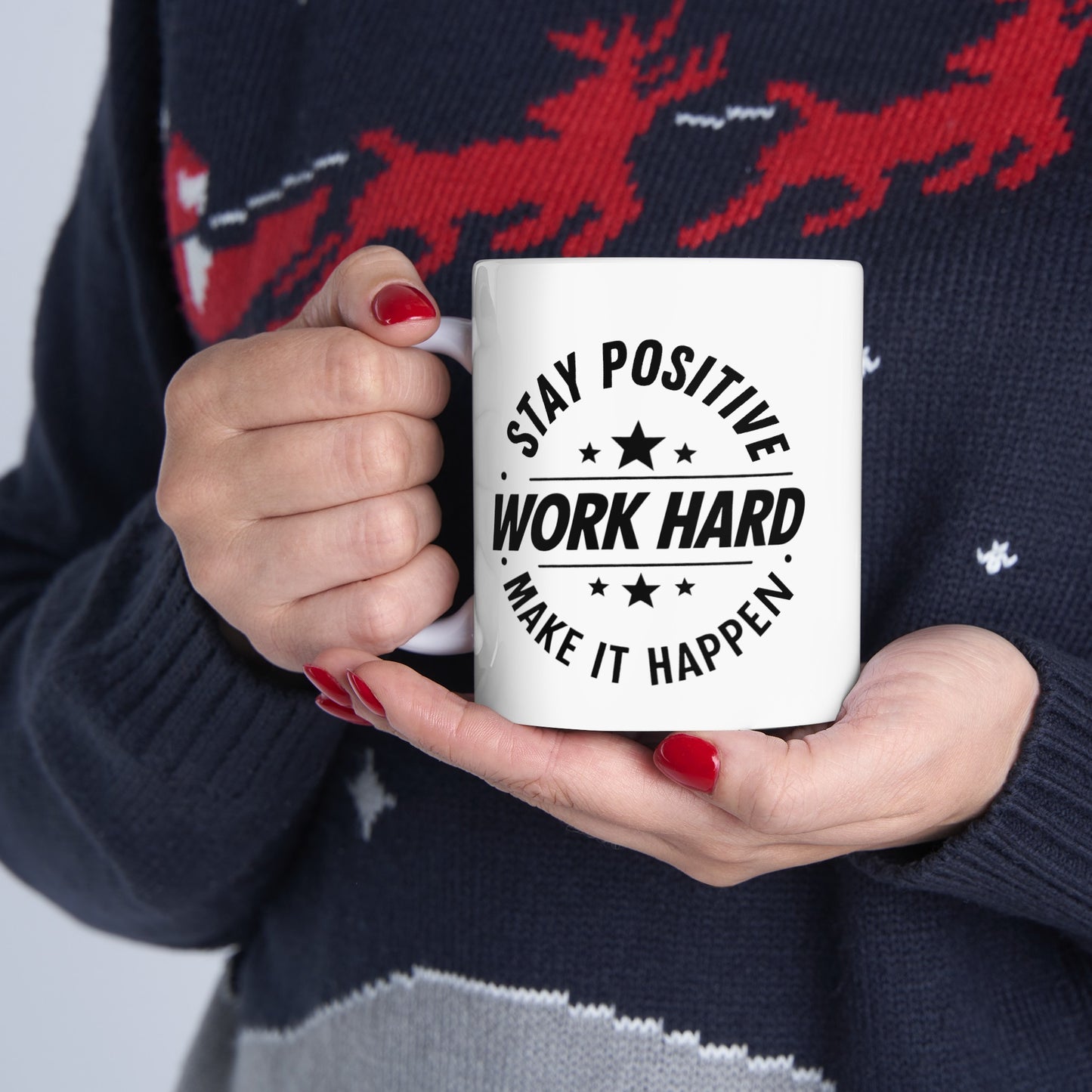Stay Positive Ceramic Mug, (11oz, 15oz)