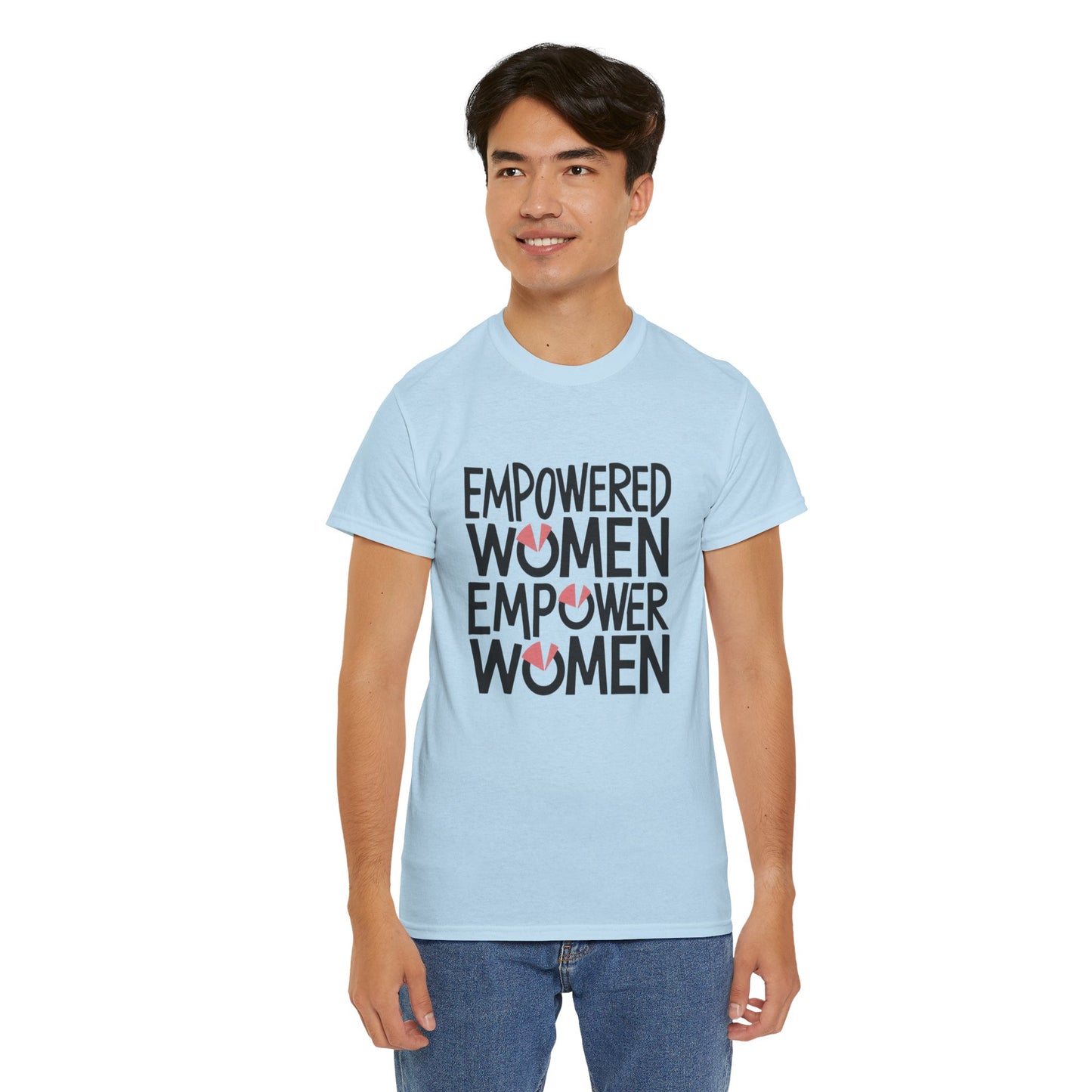 Empowered Printed T Shirt with Hearts