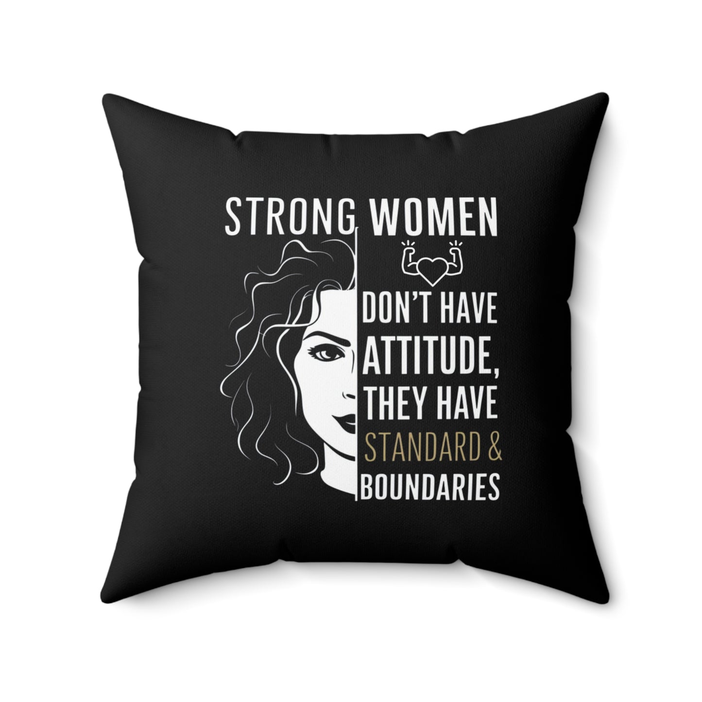 Strong Women Spun Polyester Square Pillow