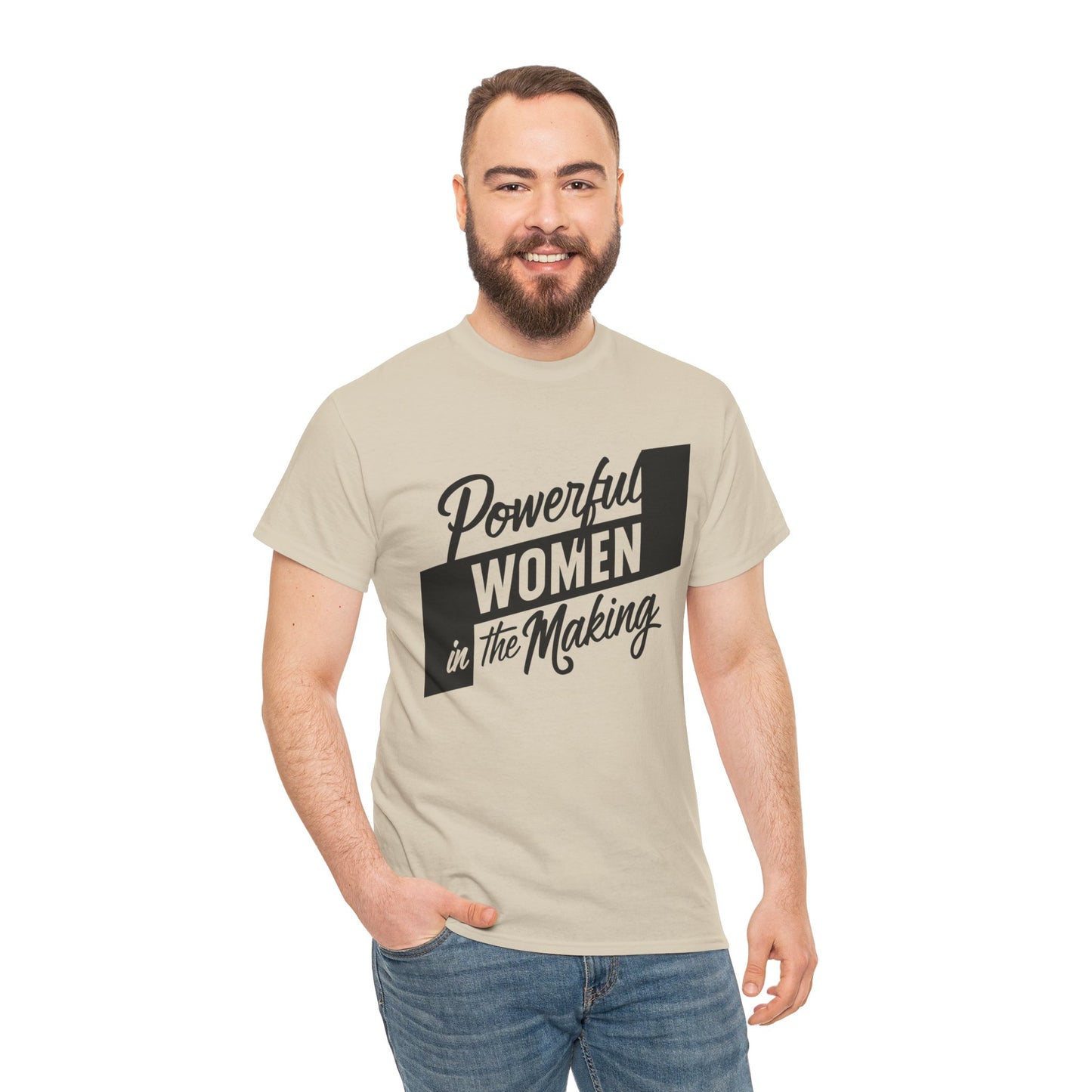 Powerful Women Printed T Shirt with Hearts