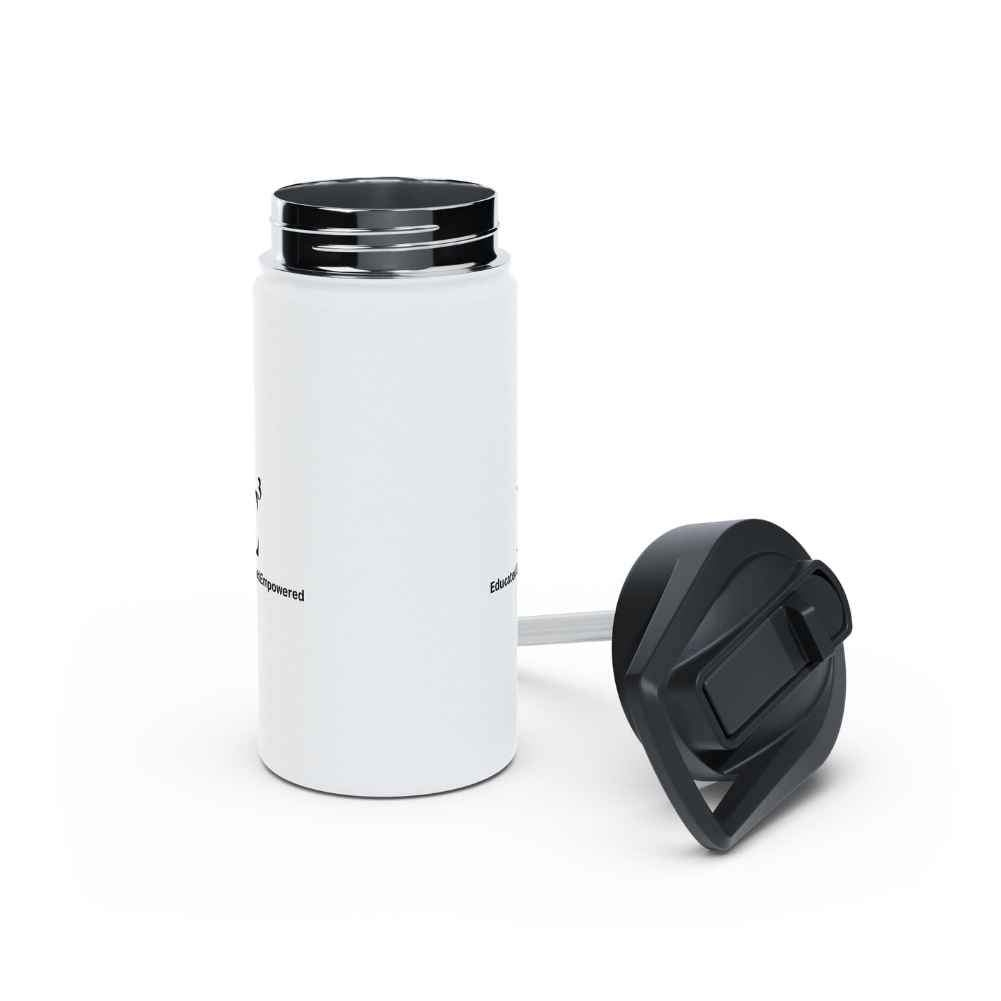 Educated  Stainless Steel Water Bottle, Standard Lid