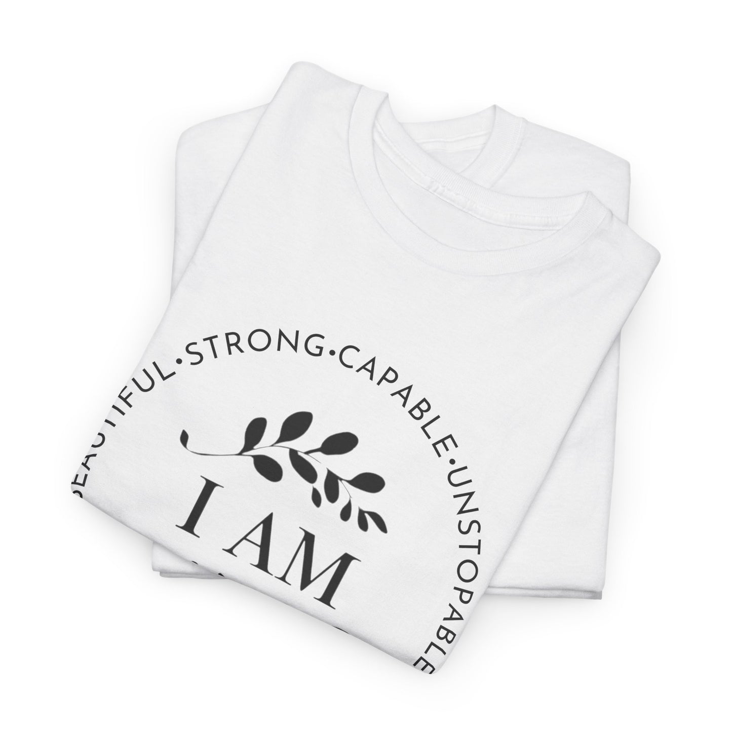 I AM Printed T Shirt with Hearts