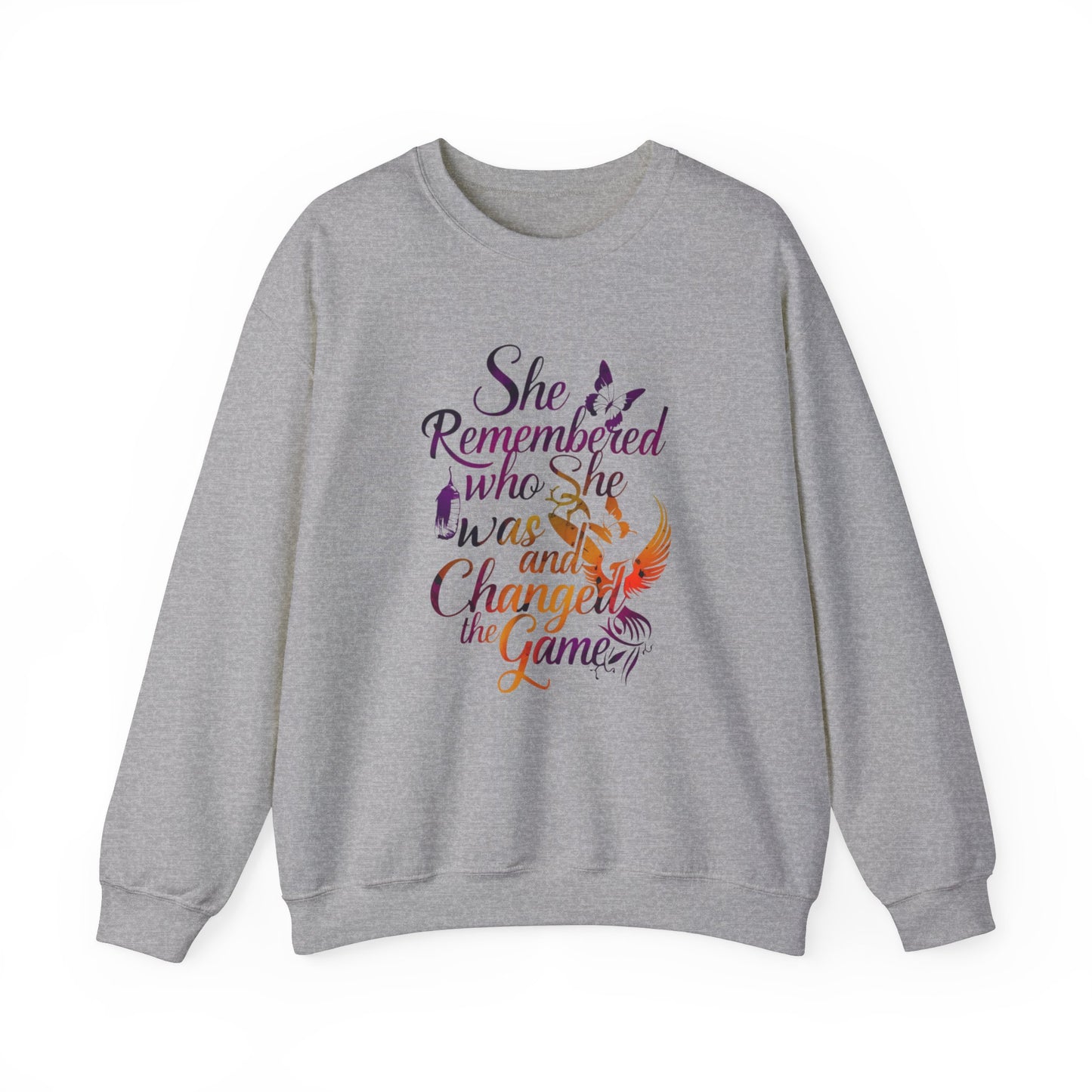 She Remembered Who She Was And Changed The Game Unisex Heavy Blend™ Crewneck Sweatshirt
