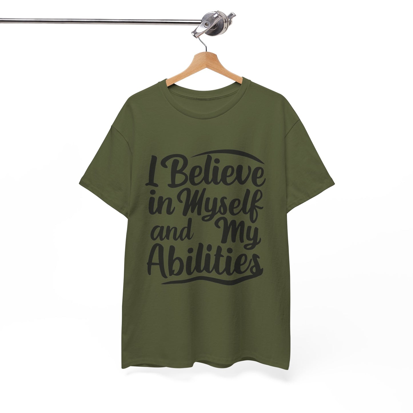 I Believe Printed T Shirt with Hearts
