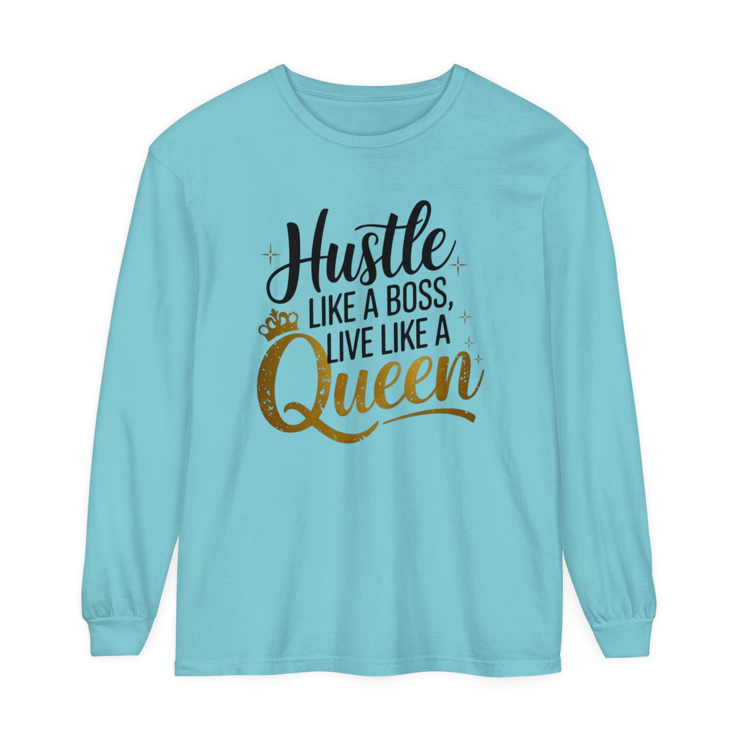 Hustle Women Garment-dyed Long Sleeve T-Shirt