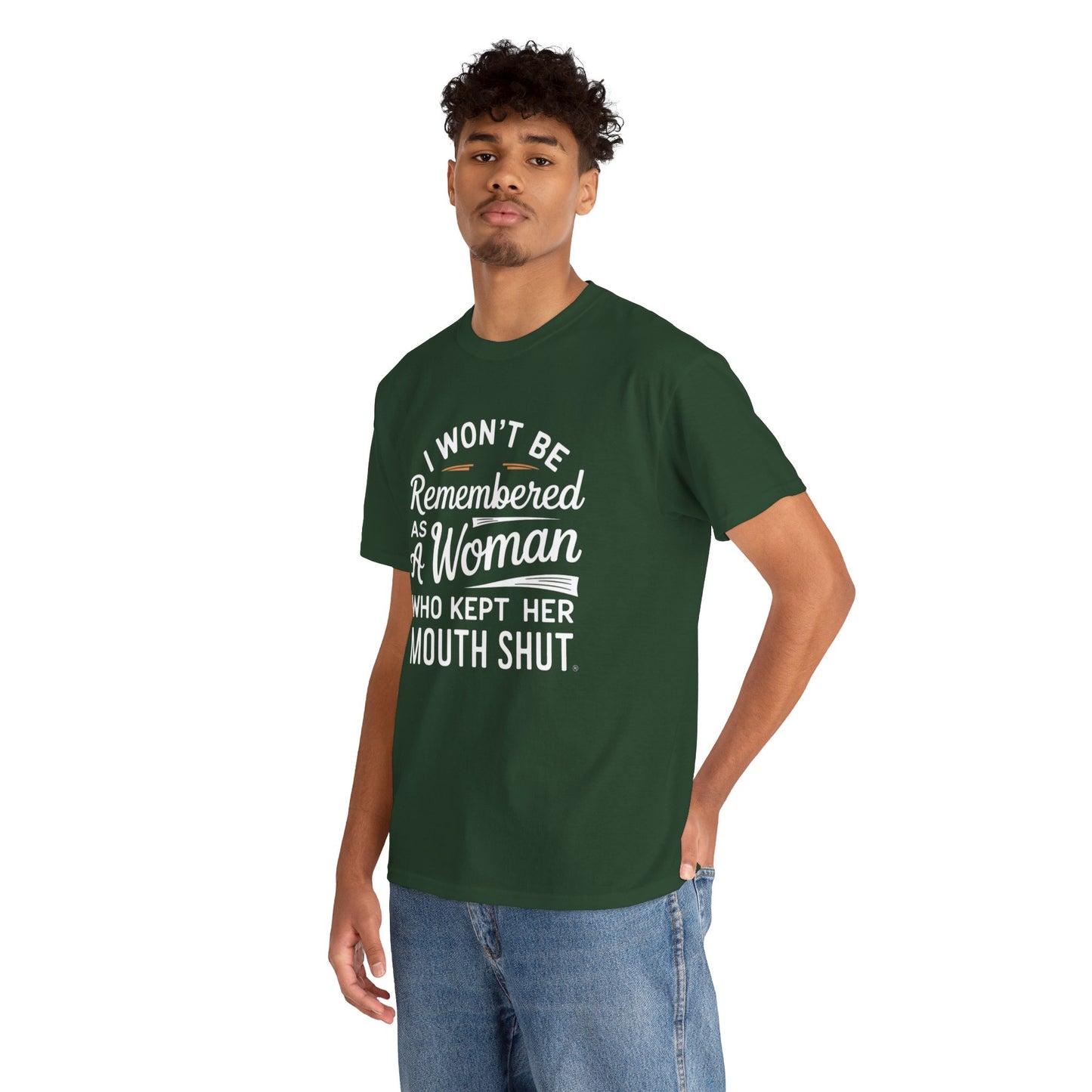 I WON'T Be Printed  T Shirt with Hearts