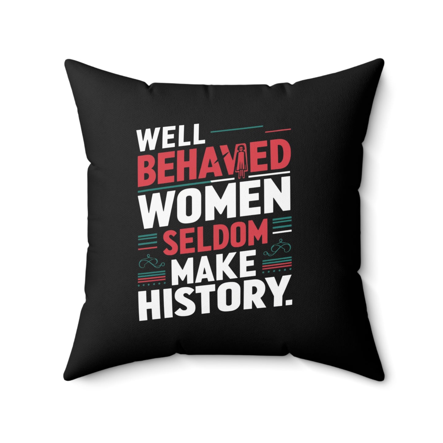 Well Behaved Spun Polyester Square Pillow