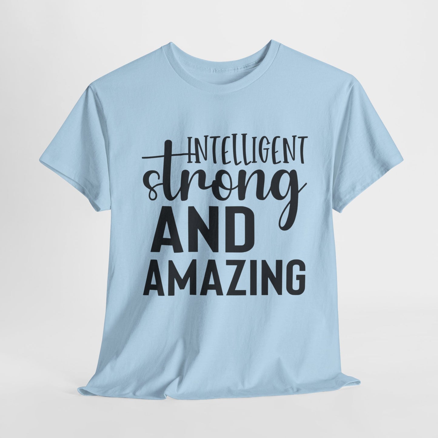 Intelligent Strong Printed T Shirt with Hearts