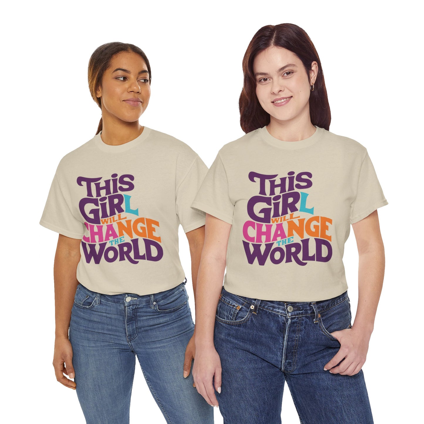 This Girl Printed  T Shirt with Hearts
