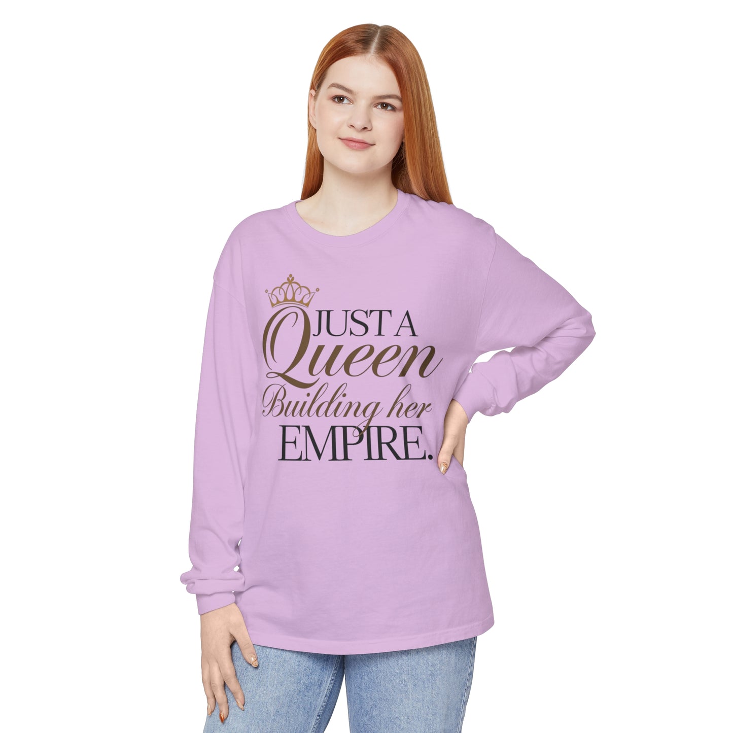 Just A Women Garment-dyed Long Sleeve T-Shirt