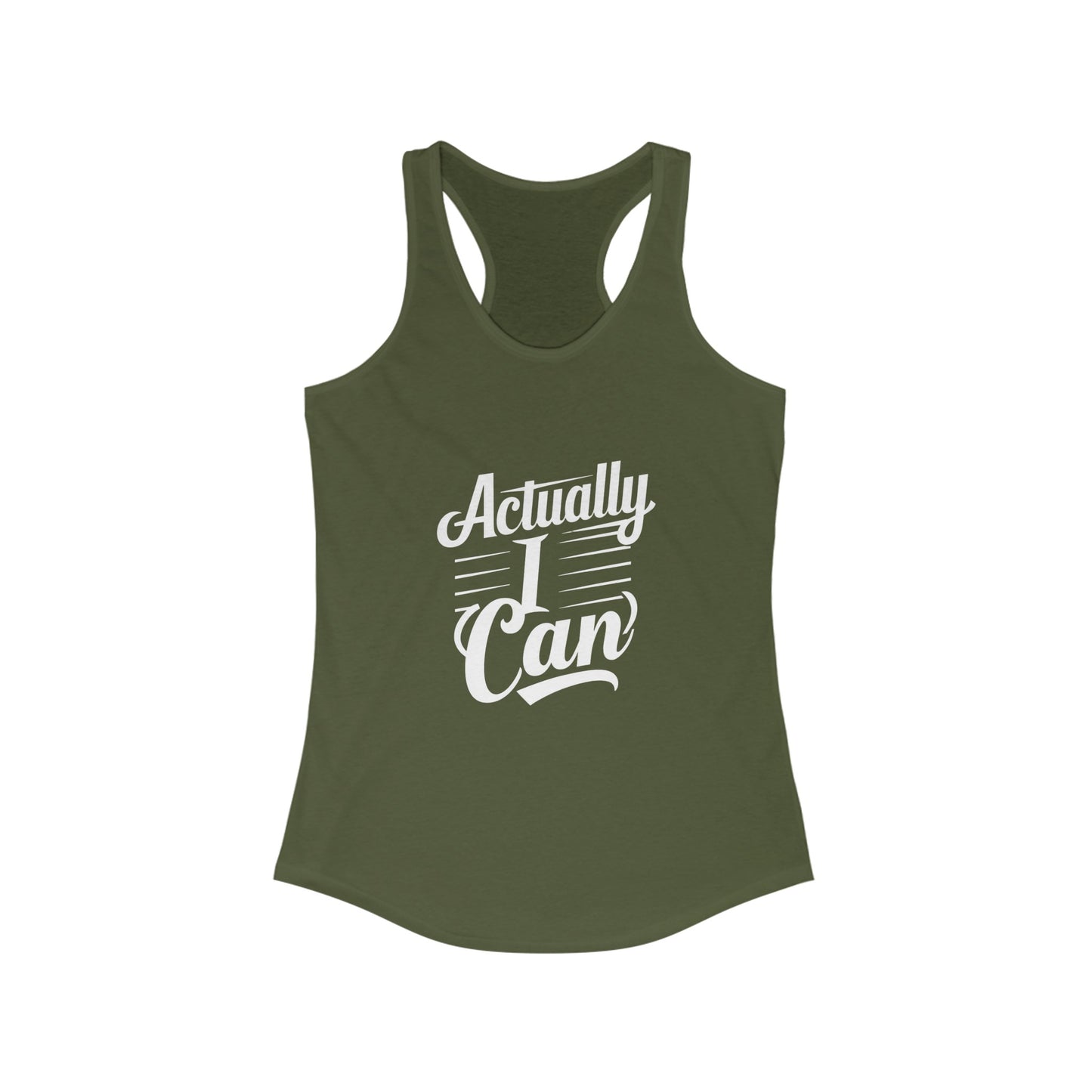 Actually I Can Women's Ideal Racerback Tank