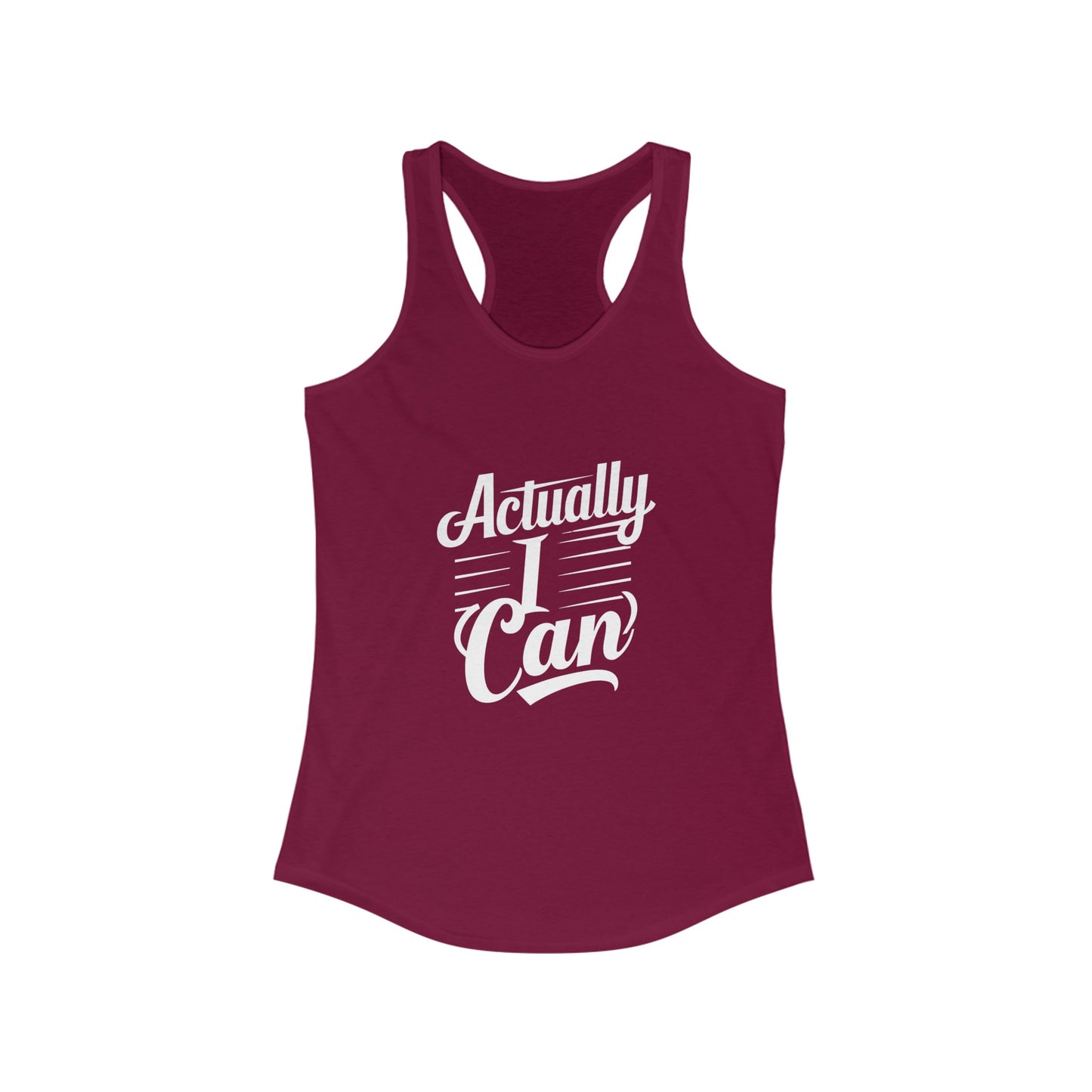 Actually I Can Women's Ideal Racerback Tank