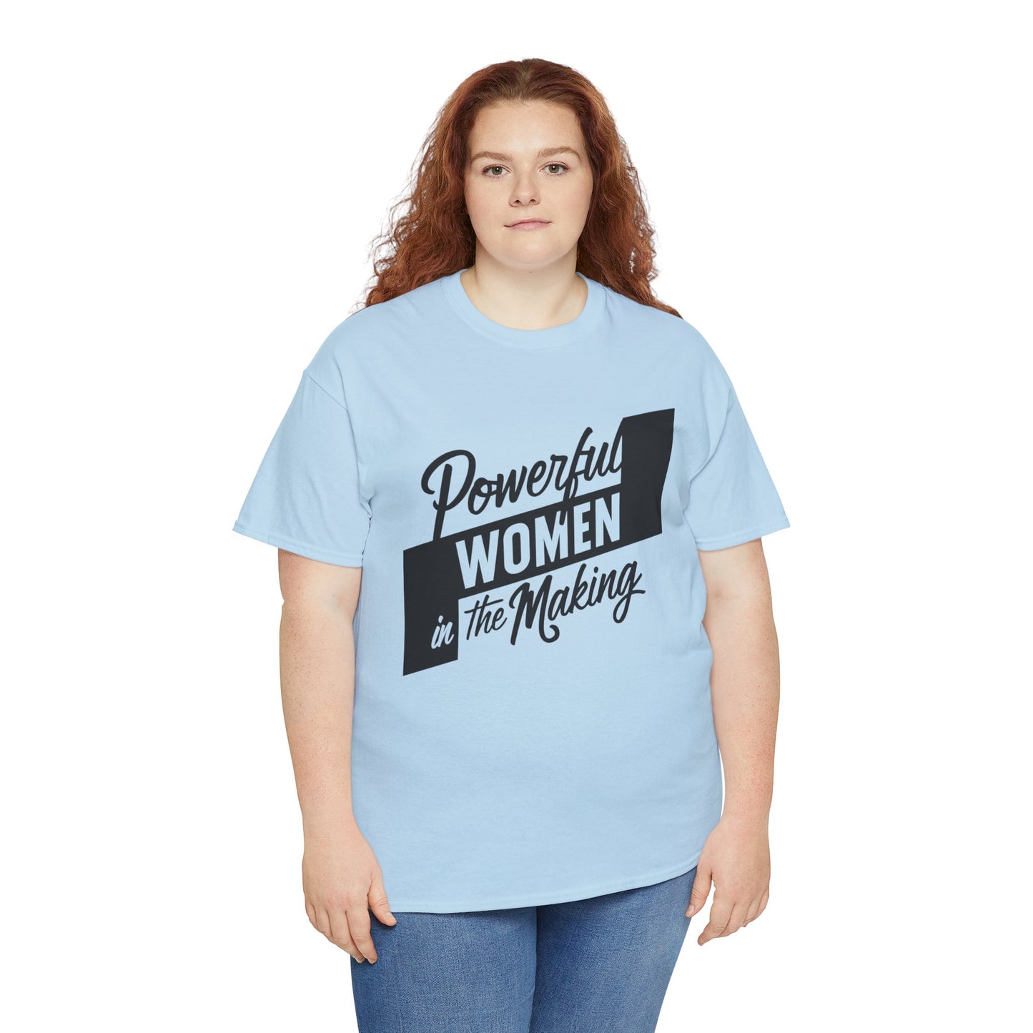 Powerful Women Printed T Shirt with Hearts