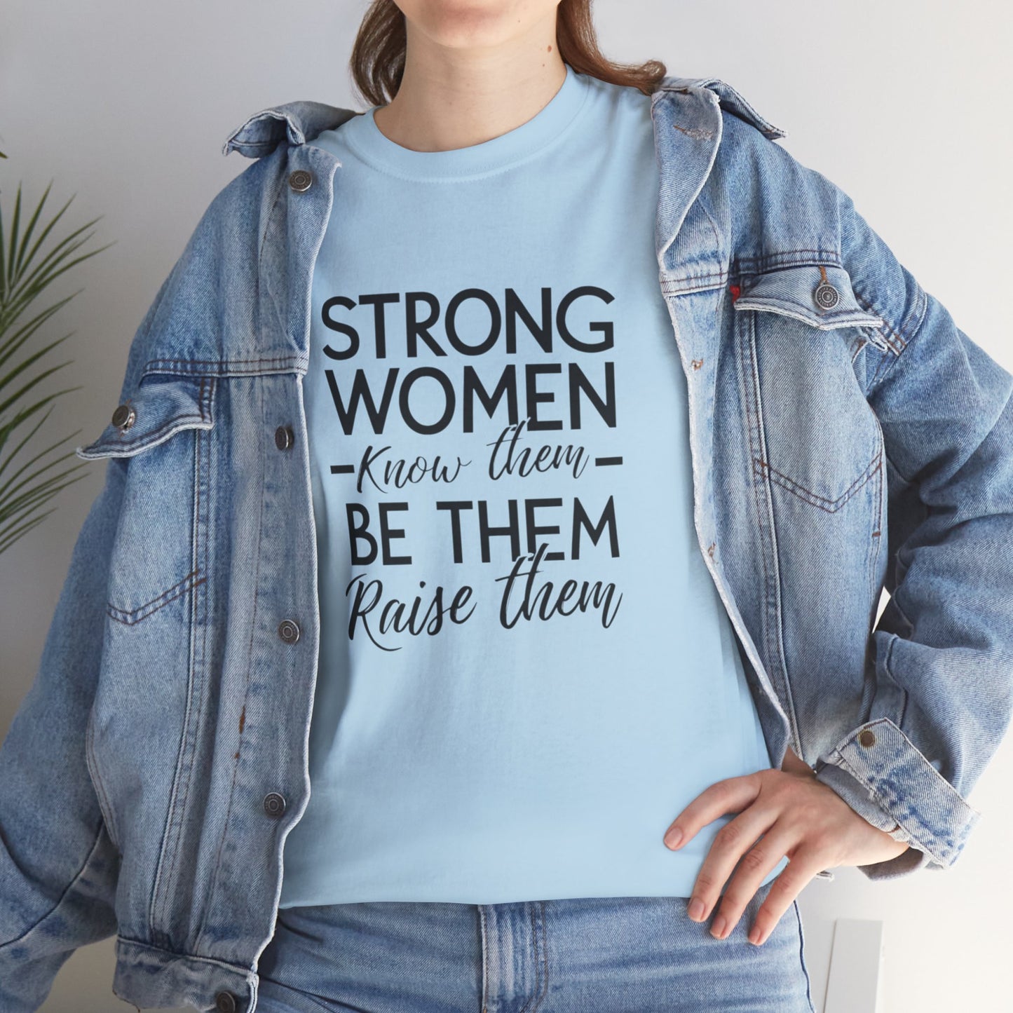 Strong Women Printed T Shirt with Hearts