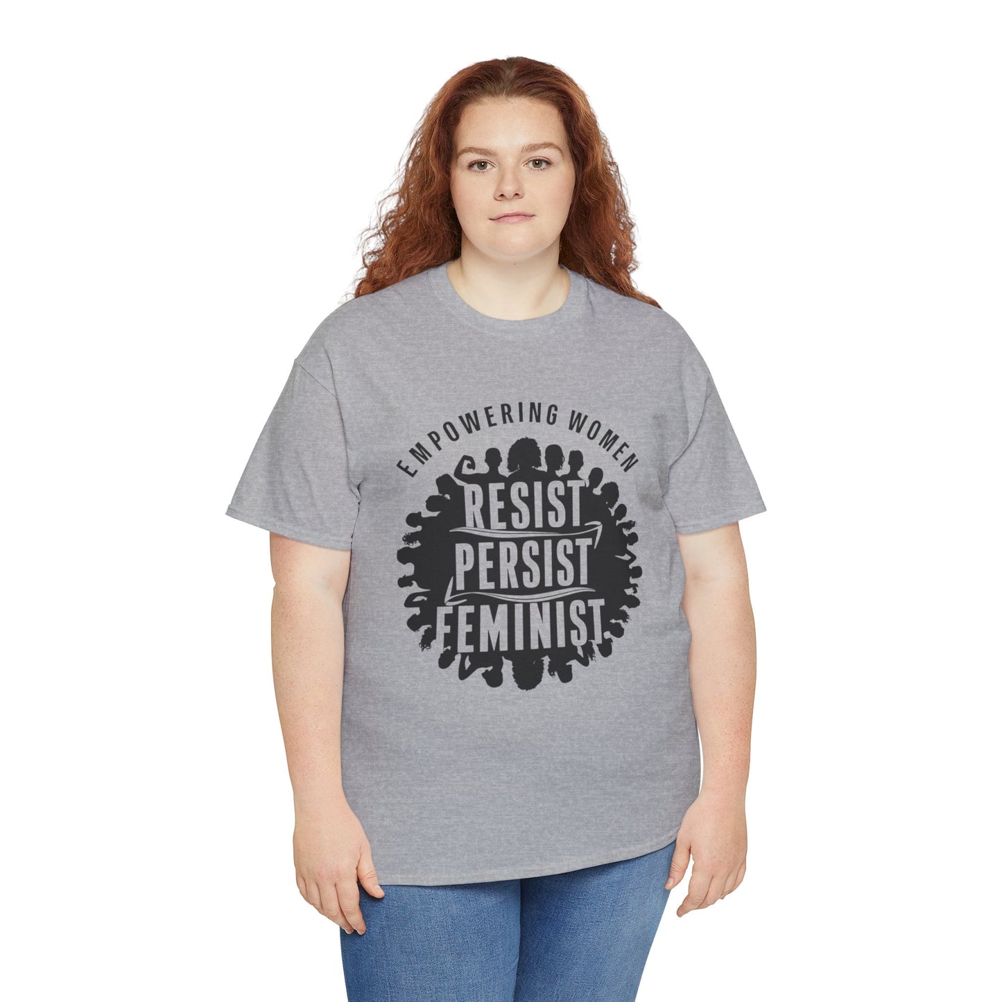 Empowering Women Printed T Shirt with Hearts