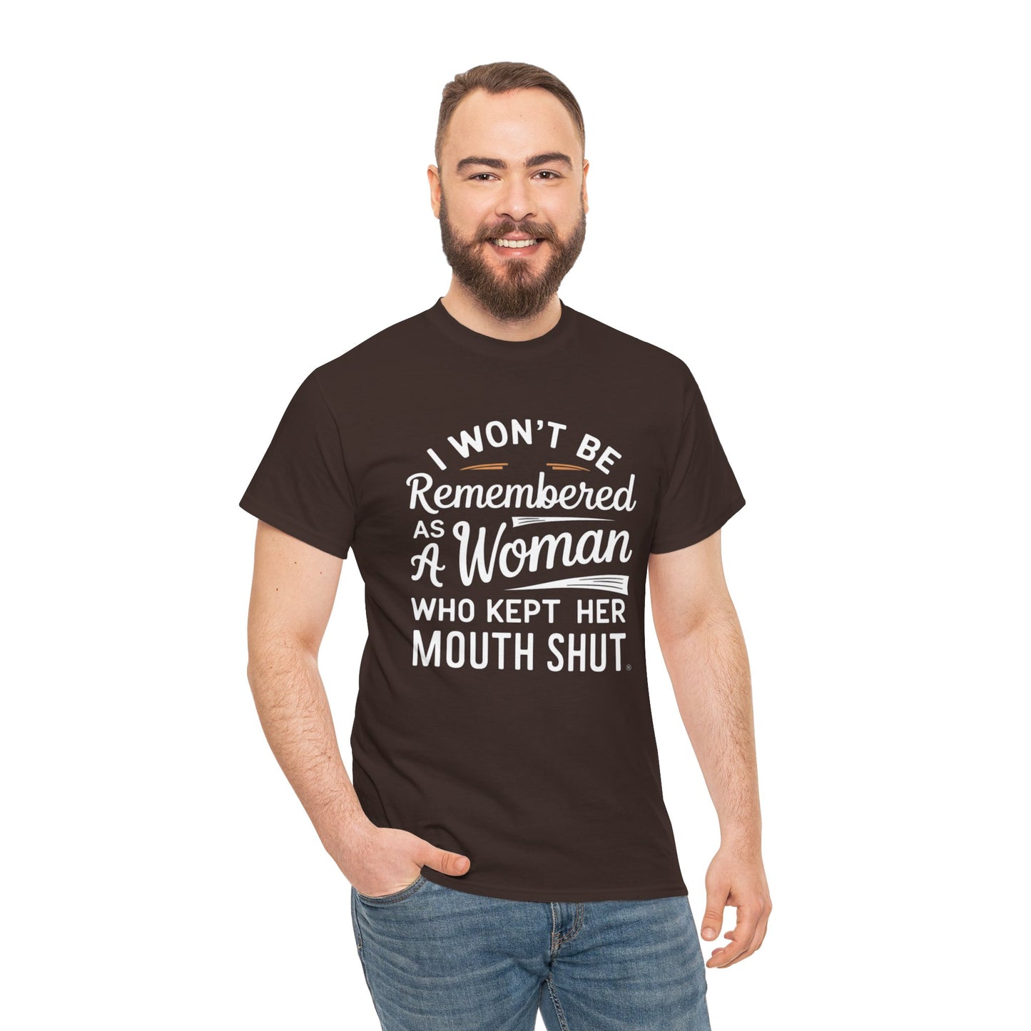 I WON'T Be Printed  T Shirt with Hearts