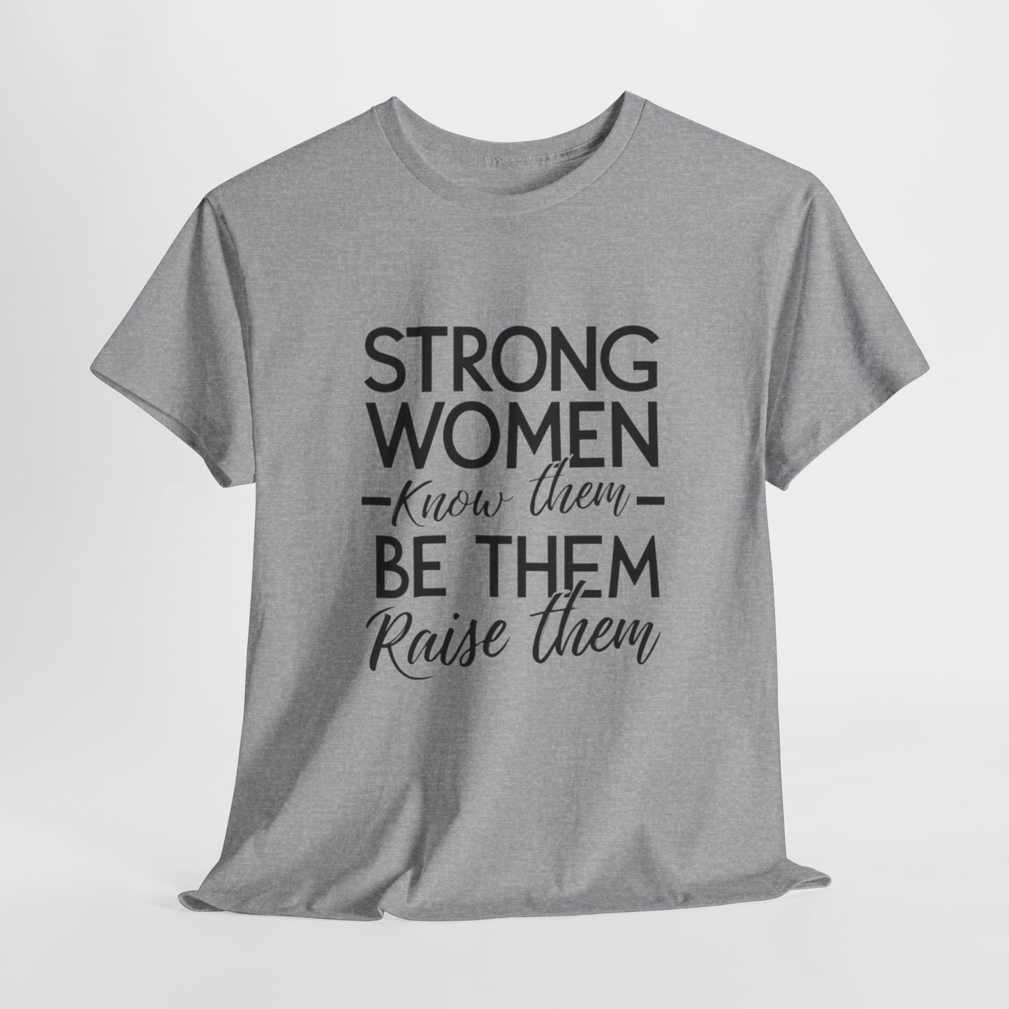 Strong Women Printed T Shirt with Hearts