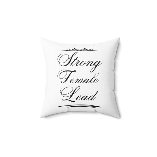 Strong Female Spun Polyester Square Pillow