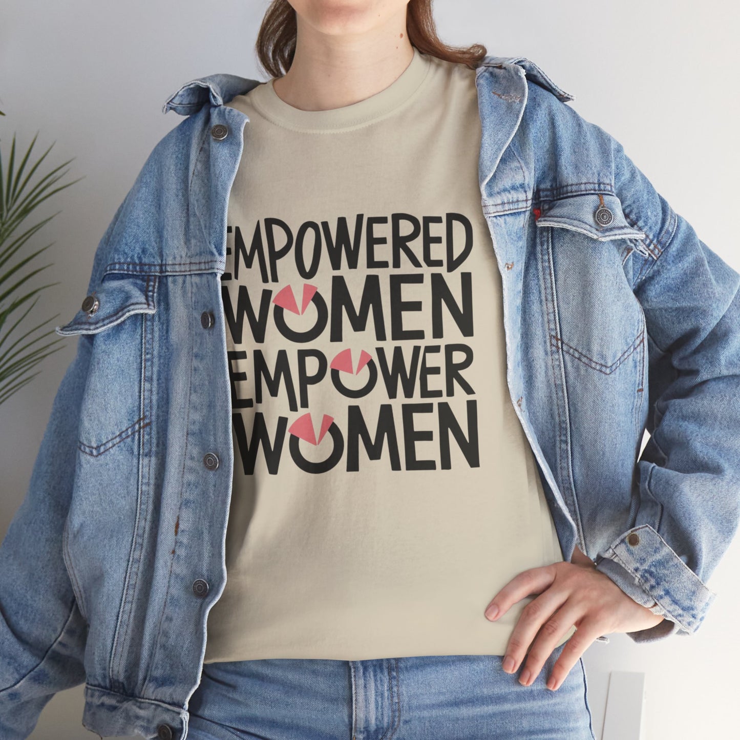Empowered Printed T Shirt with Hearts