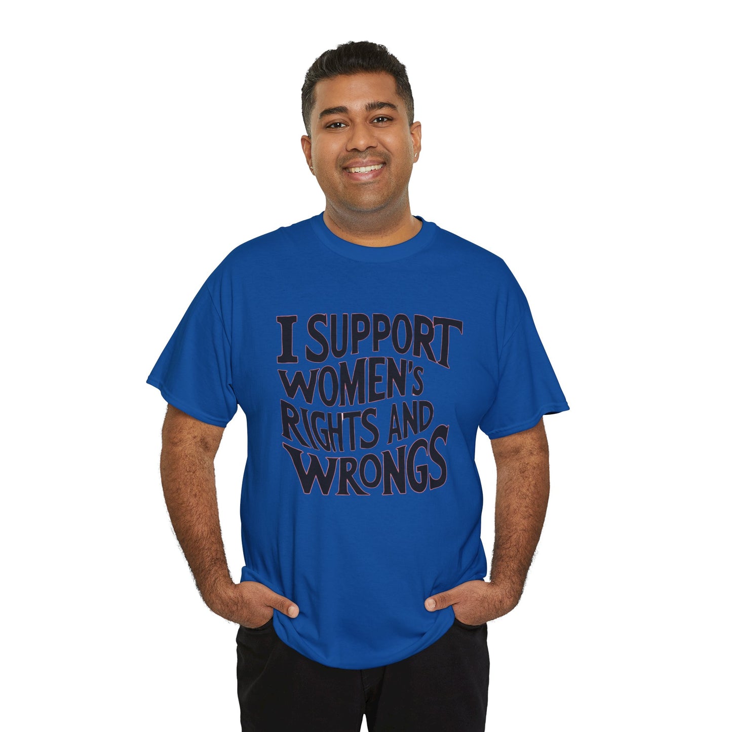 I Support Printed T Shirt with Hearts
