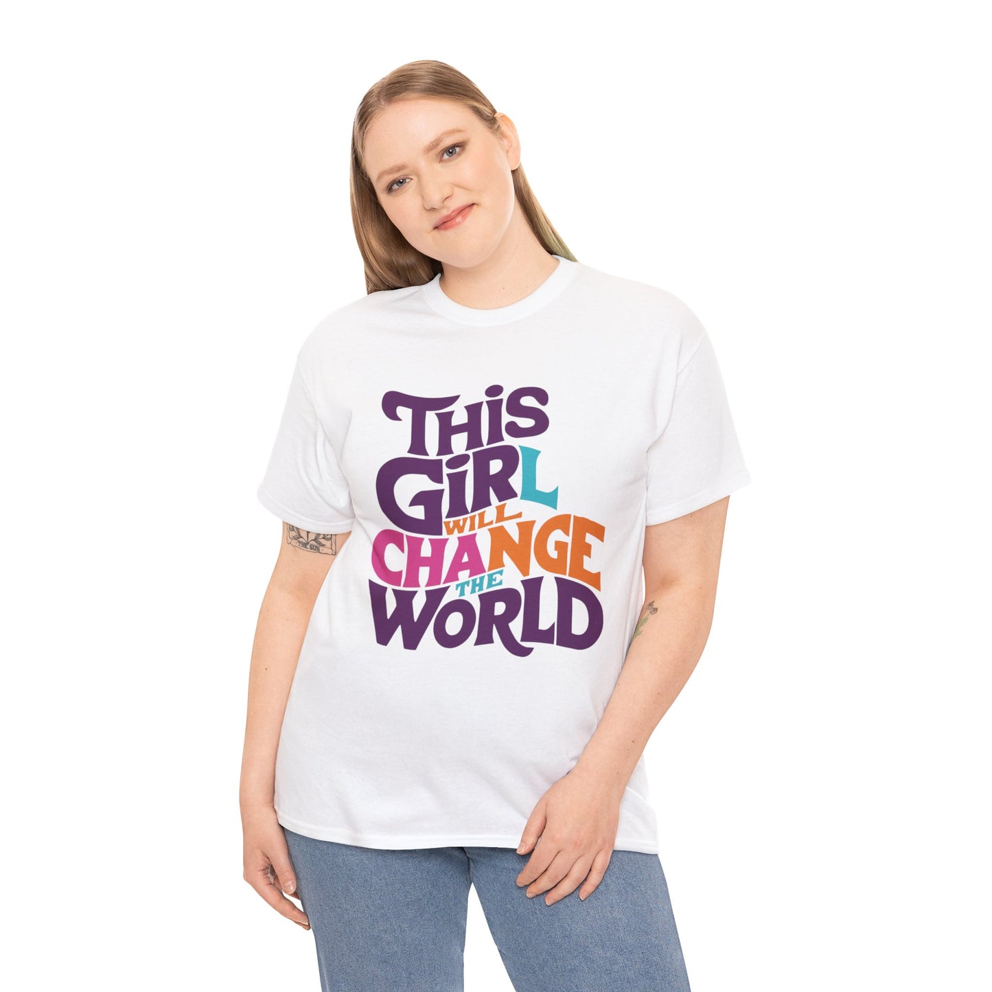 This Girl Printed  T Shirt with Hearts