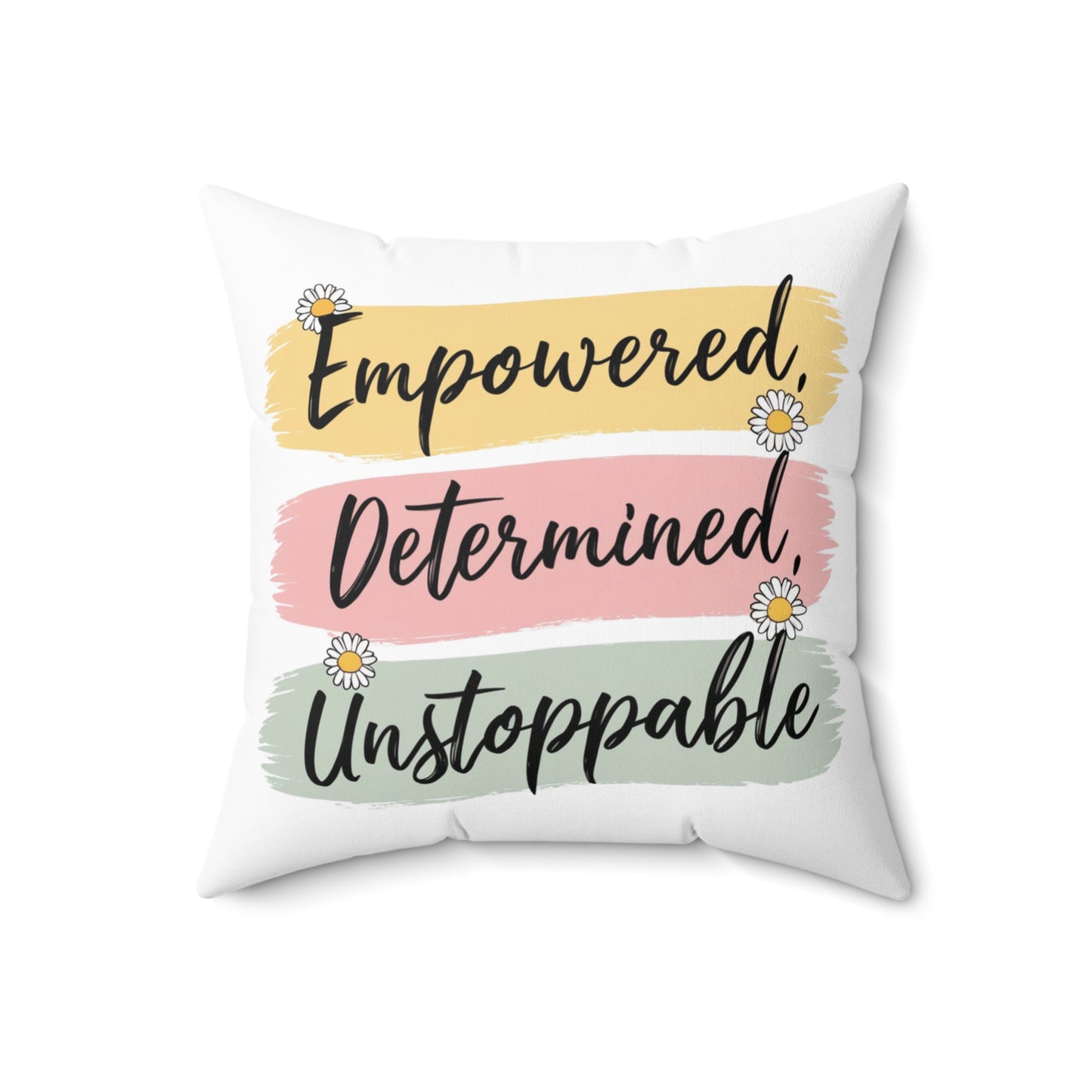 Empowered Spun Polyester Square Pillow
