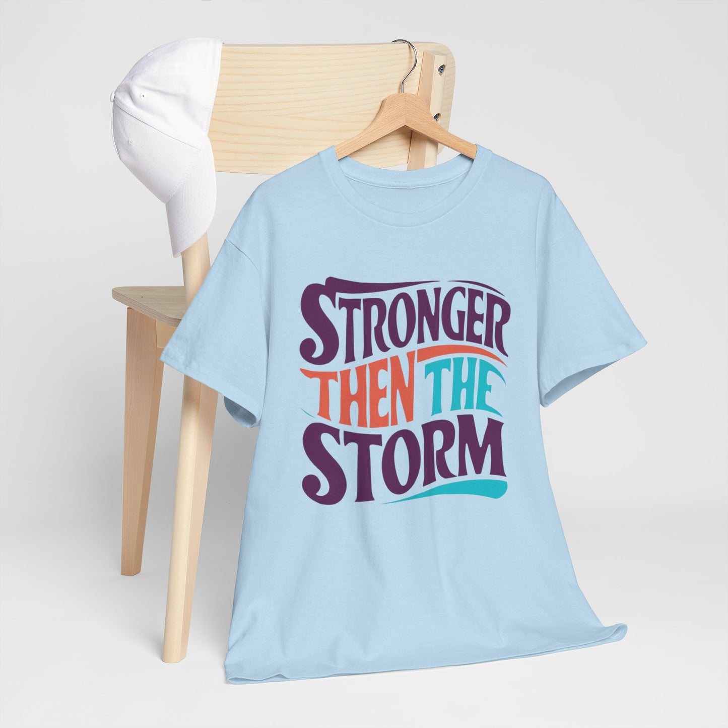 Stronger Then  Printed T Shirt with Hearts