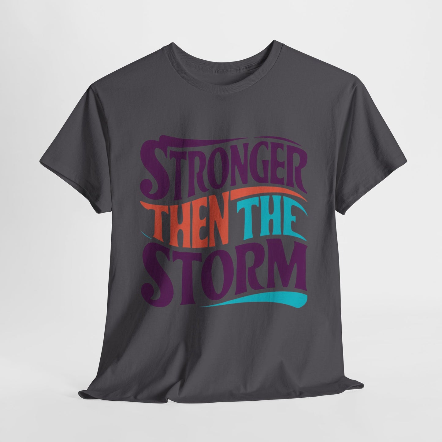 Stronger Then  Printed T Shirt with Hearts